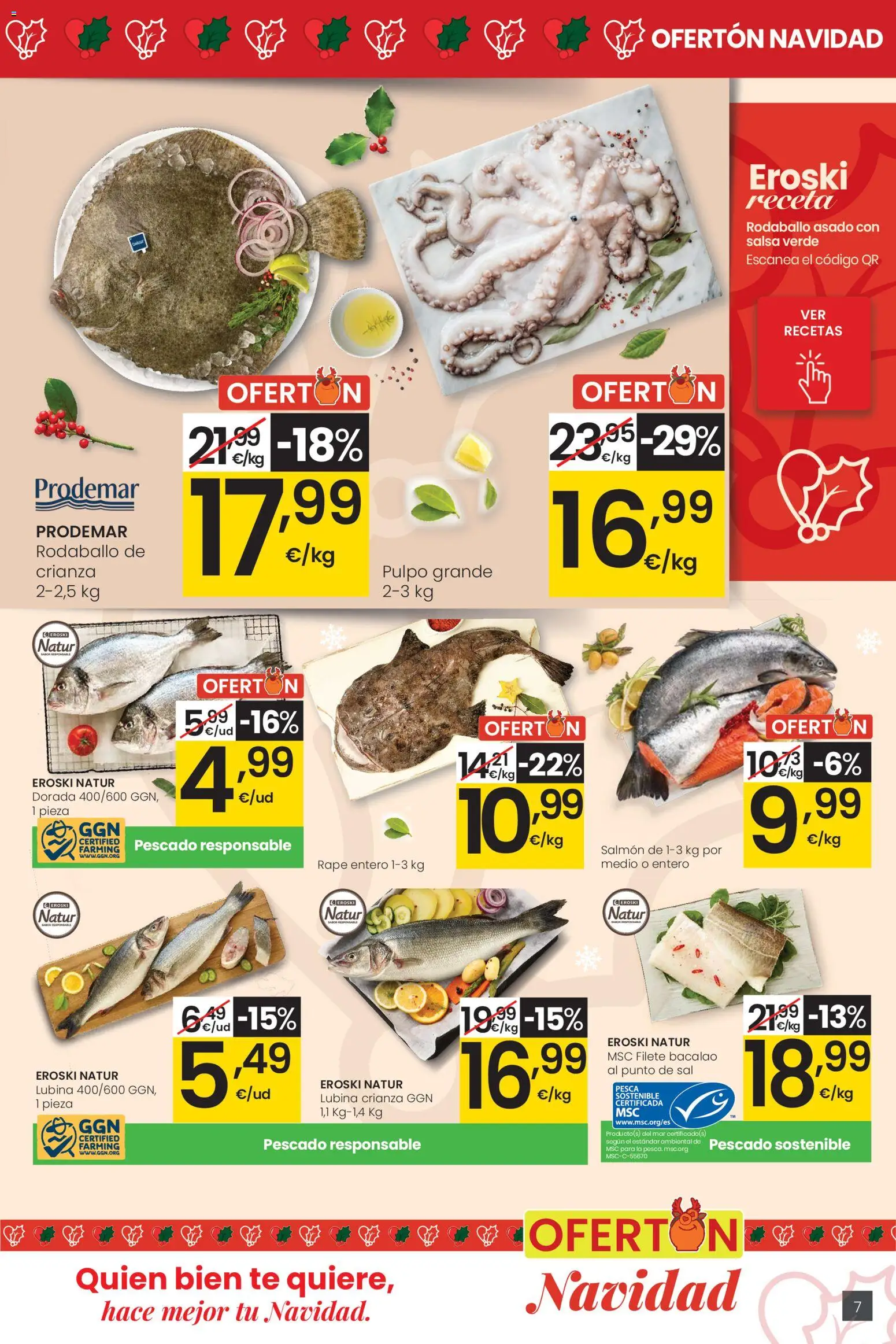Eroski - Navidad │ válido desde el 18.12.2025 | Página: 7 | Productos: Pescado, Té, Filete