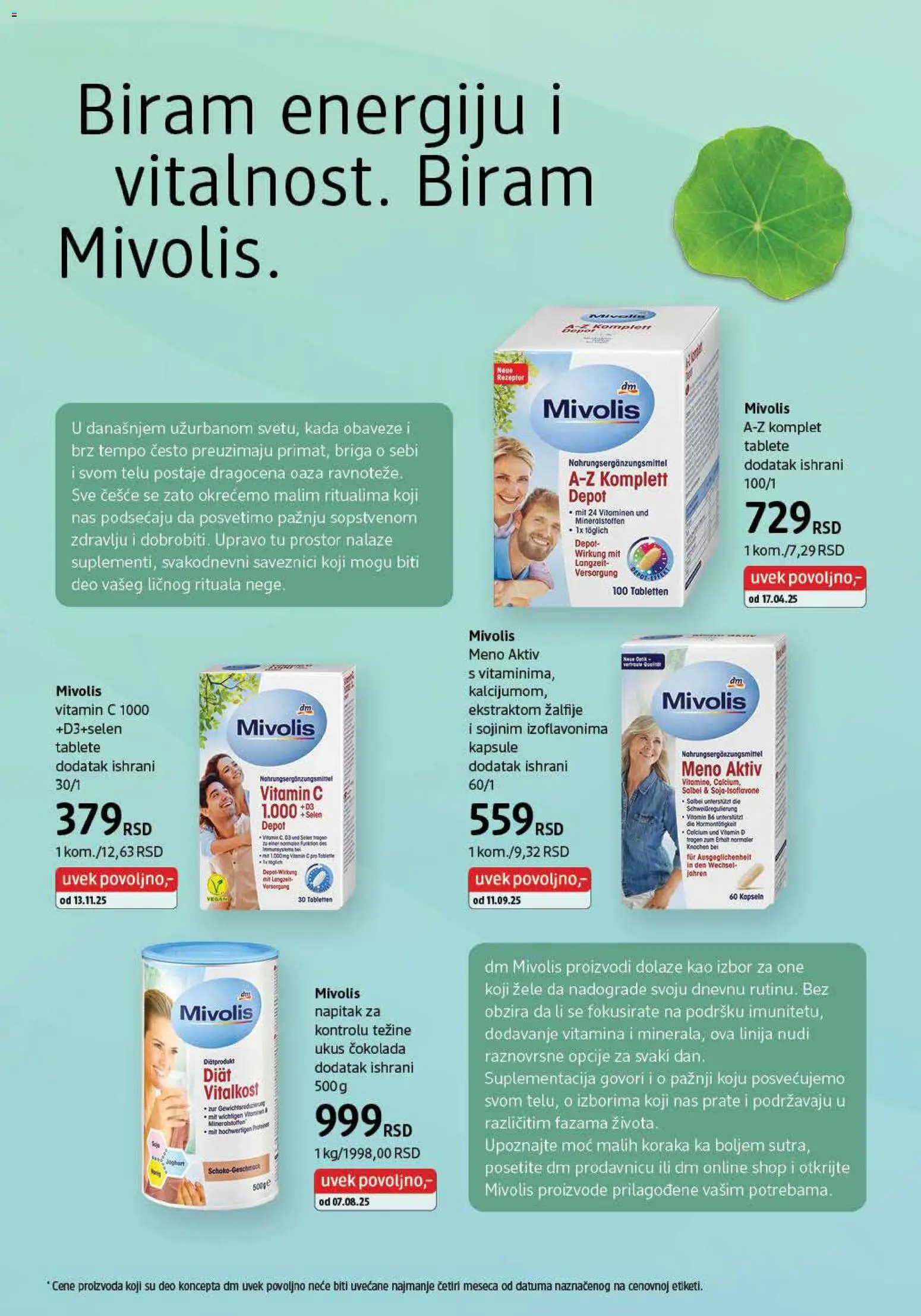 DM Drogerie katalog - važi od 01.01.2026 | Strana: 28 | Proizvode: Kapsule, Čokolada