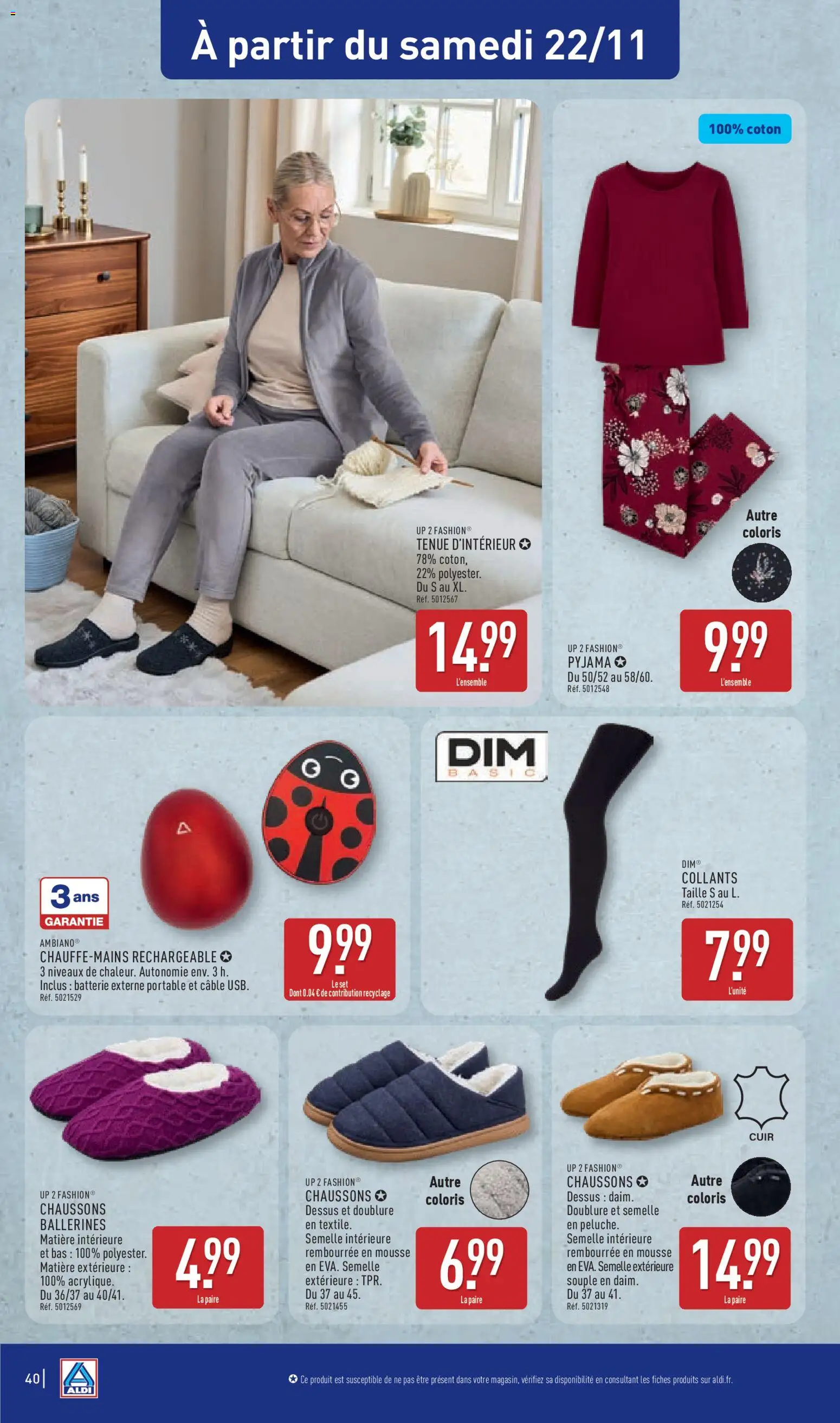 {H1} | Page: 43 | Produits: Collants, Coton, Chaussons, Pyjama