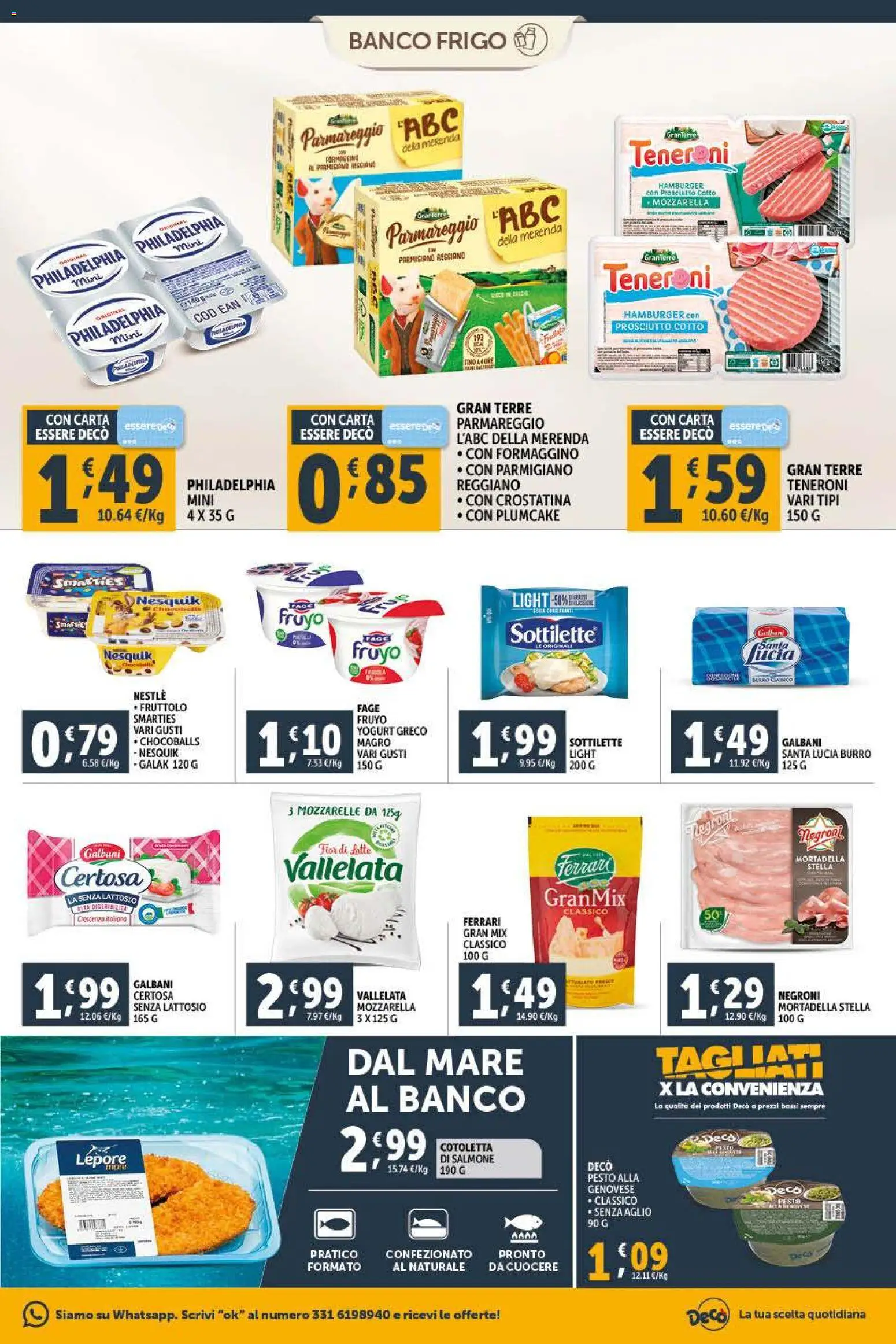 Volantino Decò del 09.01.2026 | Pagina: 5 | Prodotti: Pesto, Mortadella, Crescenza, Hamburger