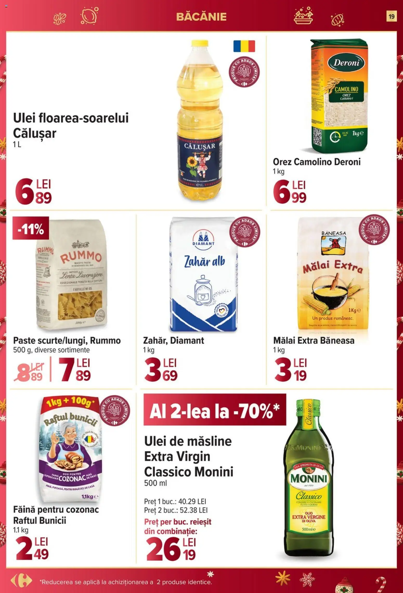 Noul catalog Carrefour – valabil de la 17.12.2025 | Pagină: 19 | Produse: Măsline, Făină, Paste, Zahăr
