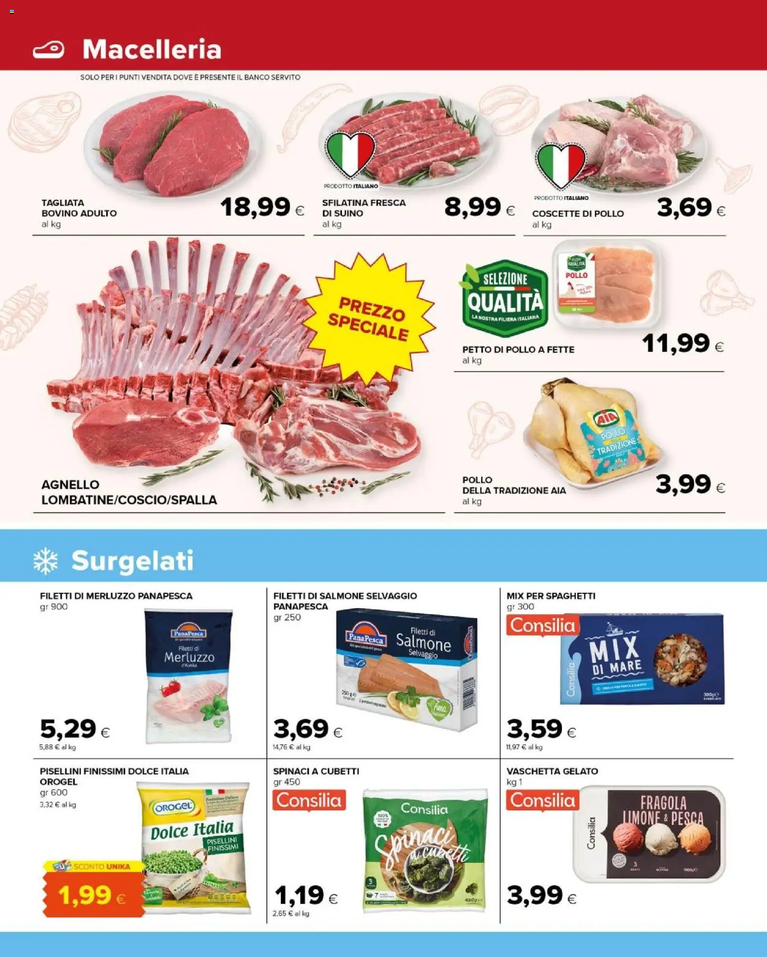 Volantino Tigre del 25.03.2026 | Pagina: 8 | Prodotti: Merluzzo, Gelato, Pesca, Agnello