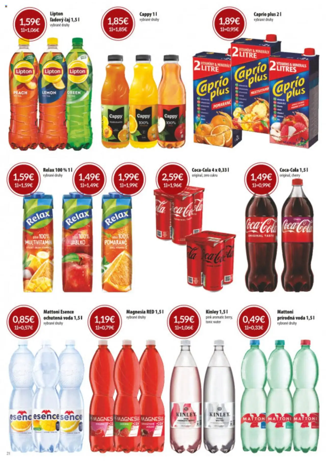 Nové CBA Verex akcie – leták je platný od 02.10.2025 | Strana: 21 | Produkty: Magnesia, Voda, Coca cola, Cola