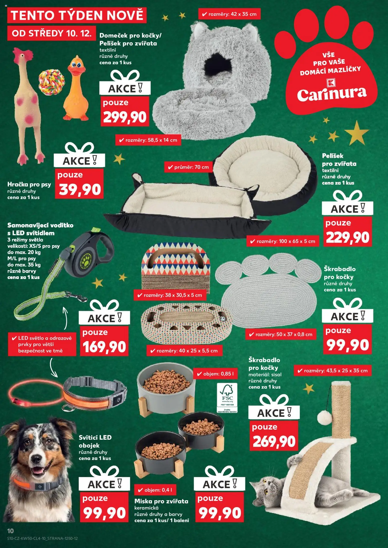 Kaufland leták - Ostrava od 10.12.2025 | Strana: 10 | Produkty: Miska, Škrabadlo, LED, LED světlo