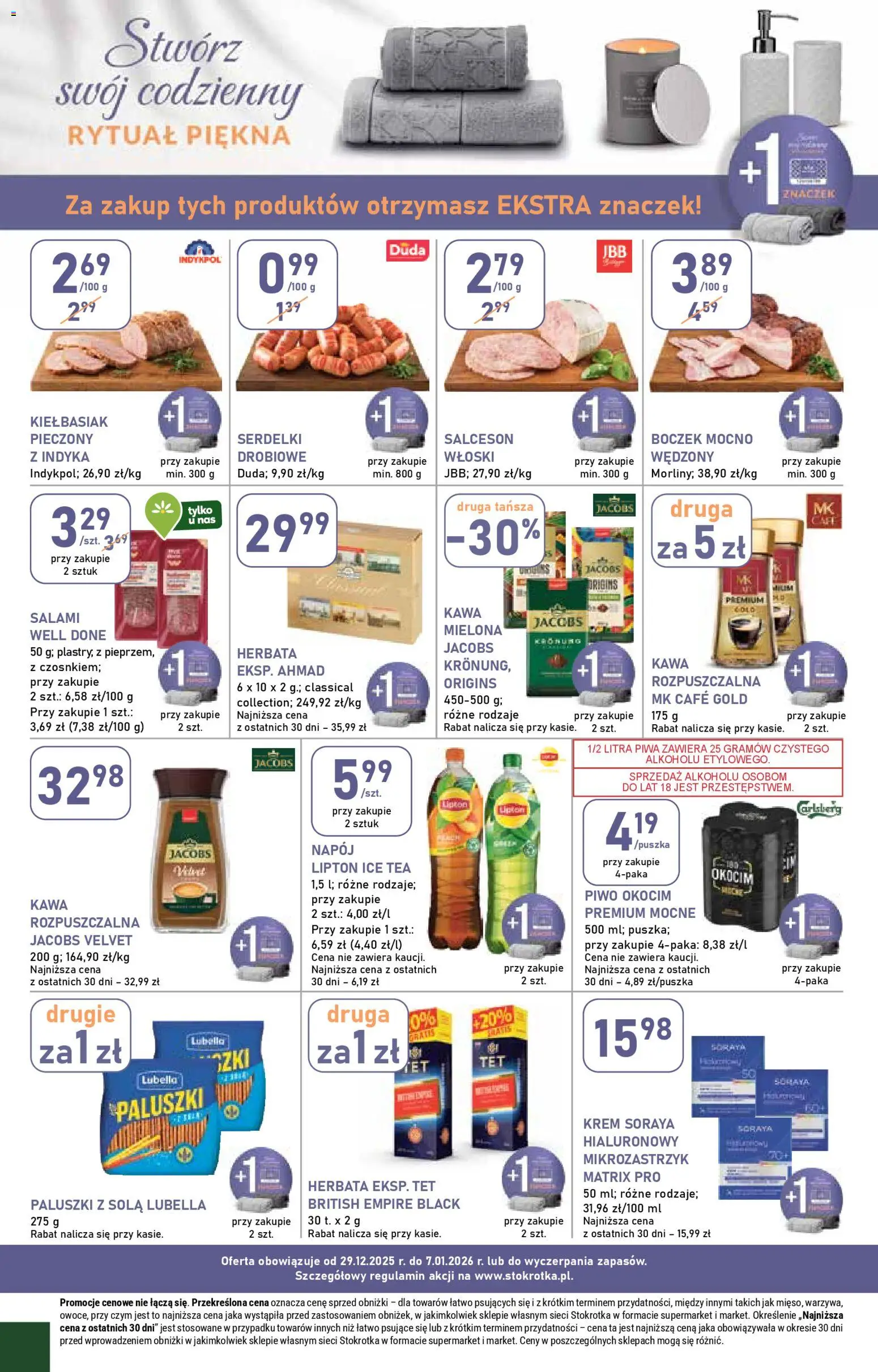 Stokrotka Gazetka od 29.12.2025 | Strona: 32 | Produkty: Ice Tea, Boczek, Herbata, Krem