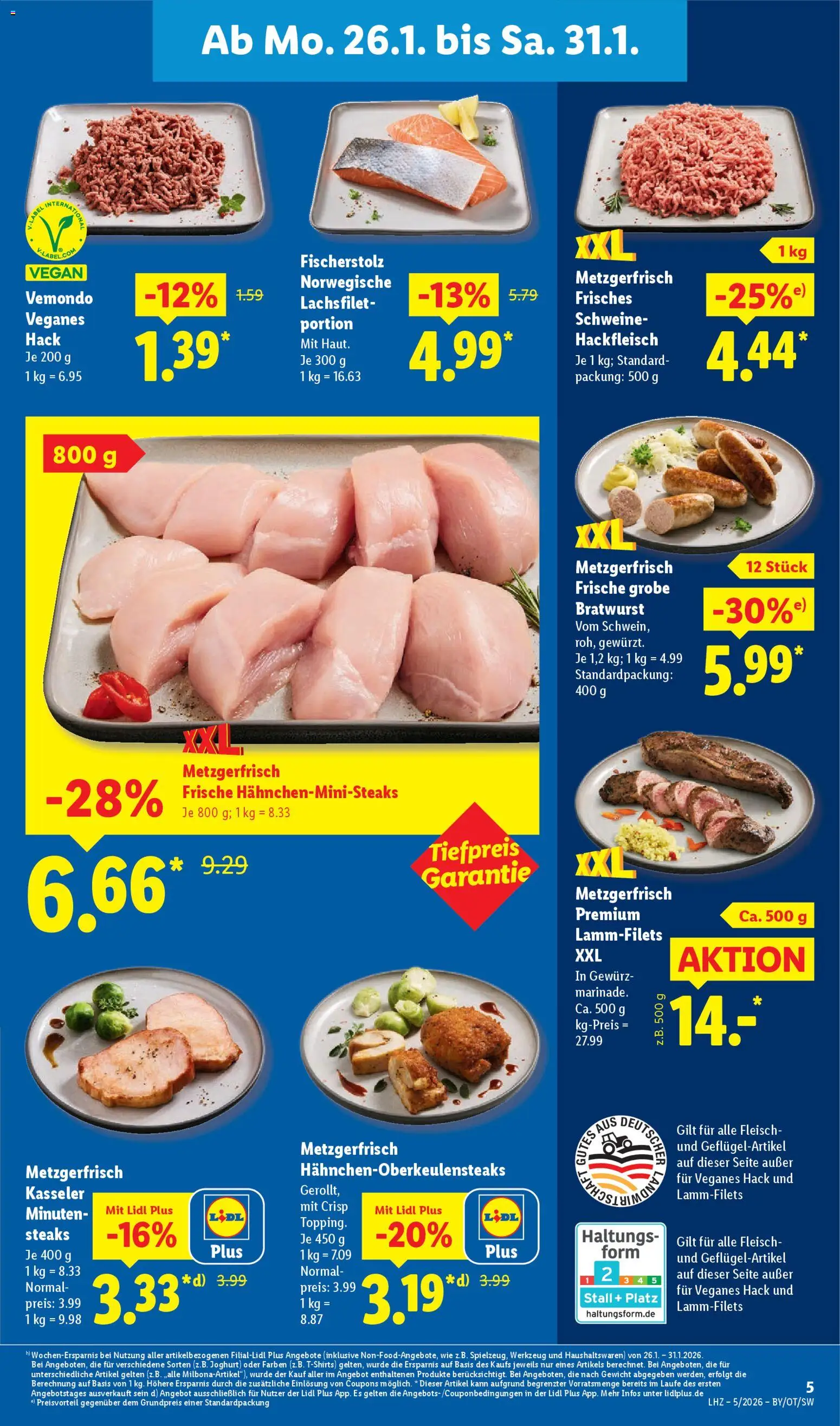 Lidl Prospekt Bernsdorf – gültig ab 26.01.2026 | Seite: 15 | Produkte: Gewicht, Joghurt, Bratwurst, Hackfleisch