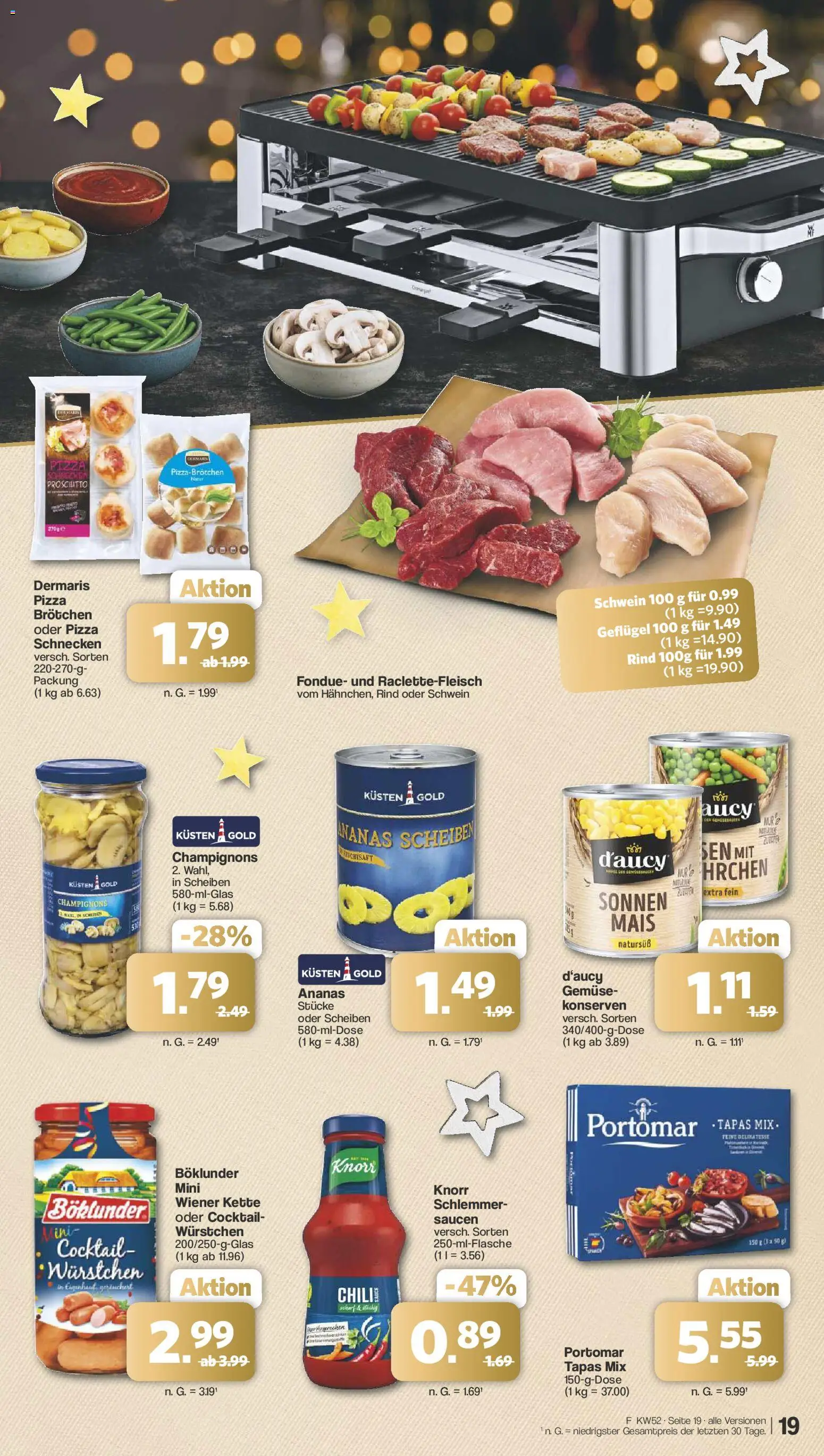 Famila Nordwest Prospekt 	 – gültig ab 22.12.2025 | Seite: 19 | Produkte: Gemüse, Chili, Pizza, Fondue