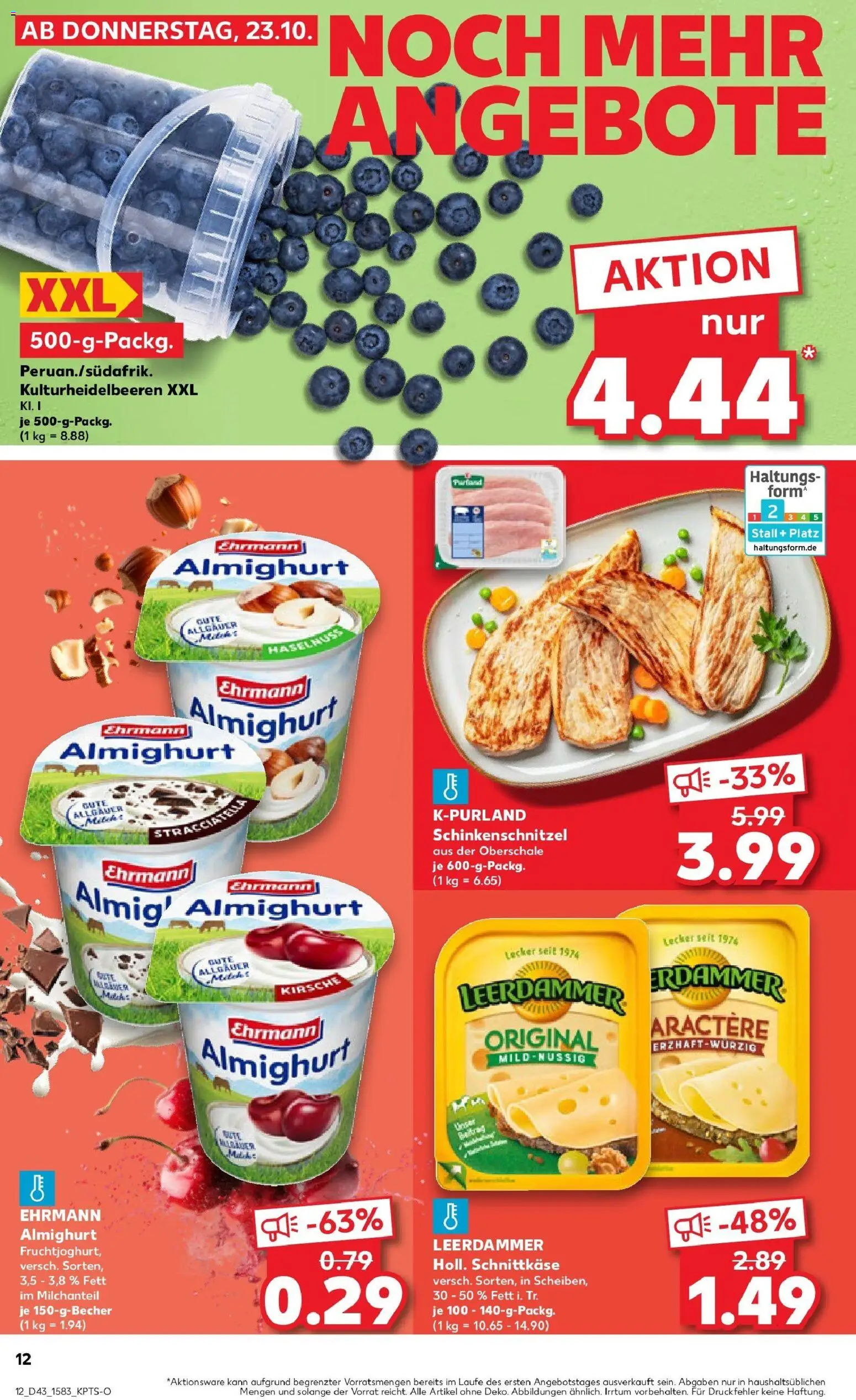 Kaufland prospekt Einbeck	 – gültig ab 26.10.2025 | Seite: 12 | Produkte: Ehrmann almighurt, Leerdammer