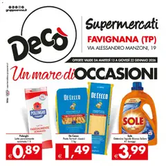 Anteprima del volantino Decò Supermercati - Favignana catalogo valido a partire dal 13.01.2026