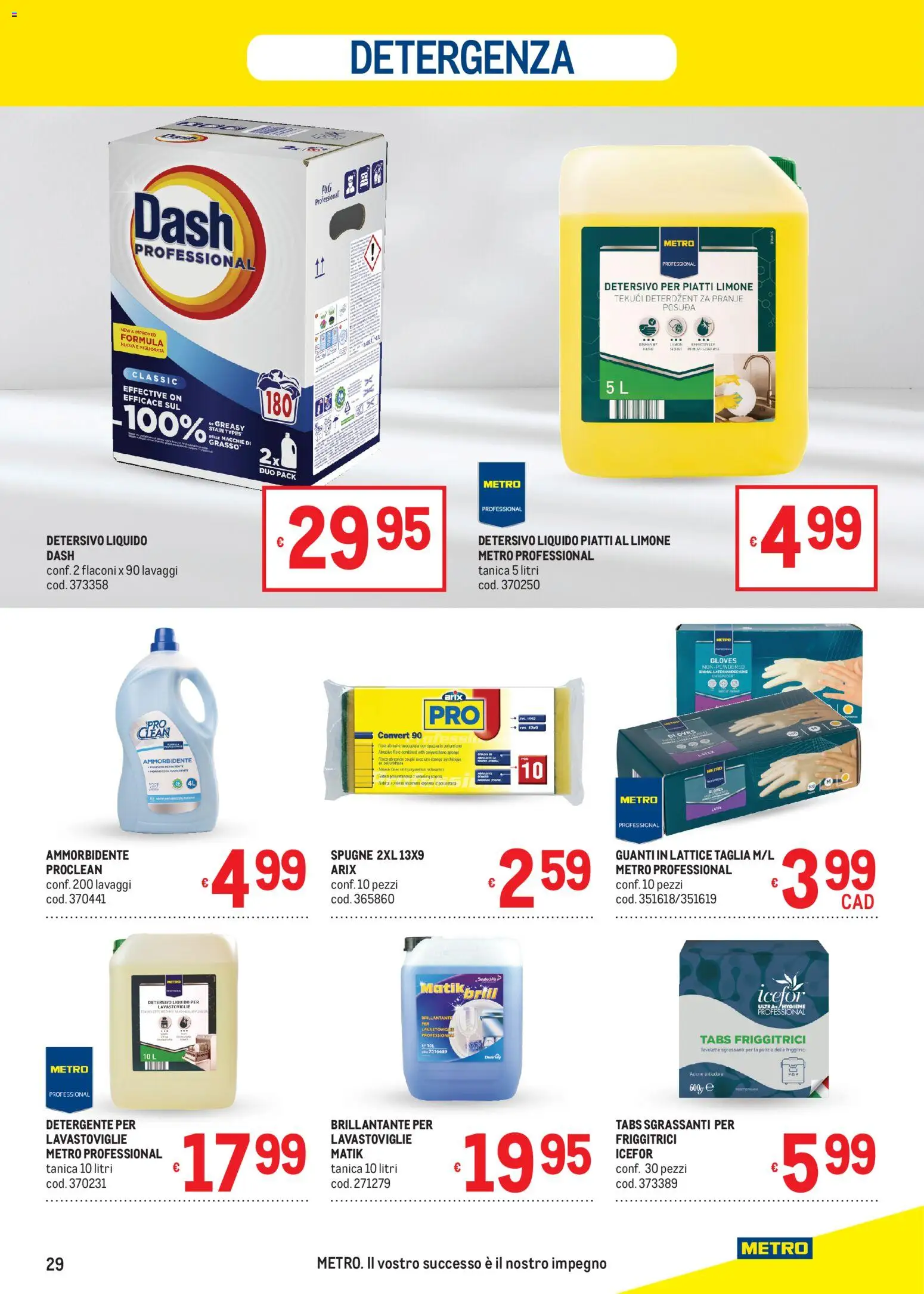 Volantino Metro del 05.03.2026 | Pagina: 29 | Prodotti: Detersivo per piatti, Limone, Lavastoviglie, Tanica