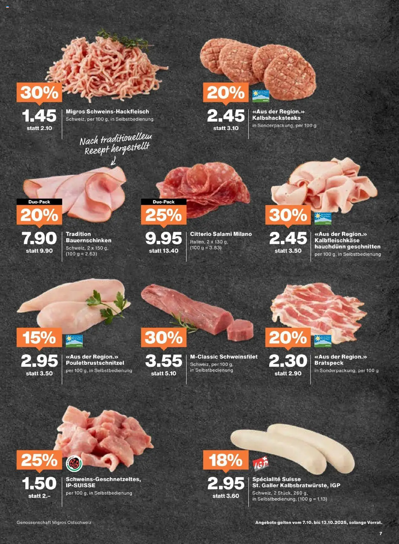 Migros Aktionen – gültig ab 07.10.2025 | Seite: 7 | Produkte: Salami