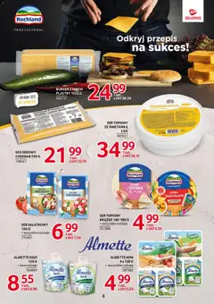 Pogląd oferty "Selgros cash&carry gazetka - Markowe produkty" - ważna od 26.03.2026 | Strona: 4 | Produkty: Ser topiony, Ser, Ser typu greckiego, Cheddar