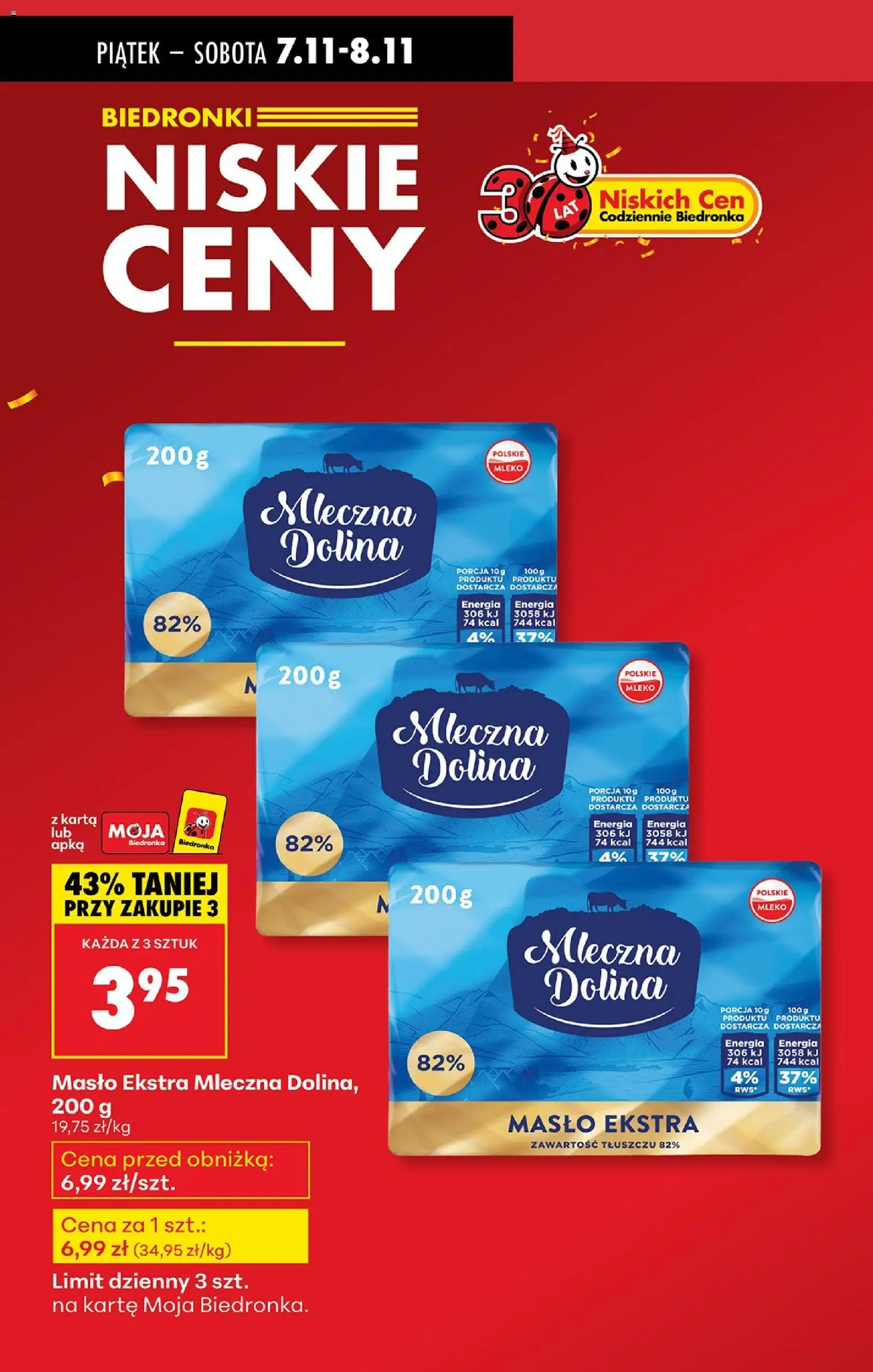 Biedronka gazetka - Oferta w tym tygodniu od 06.11.2025 | Strona: 2 | Produkty: Karta, Mleko mleczna dolina, Mleko, Masło