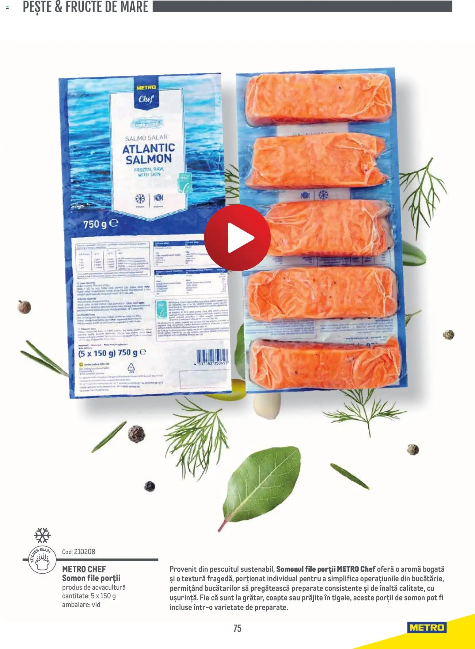 Noul catalog Metro – valabil de la 14.11.2024 | Pagină: 75 | Produse: Pește, Fructe, Fructe De Mare