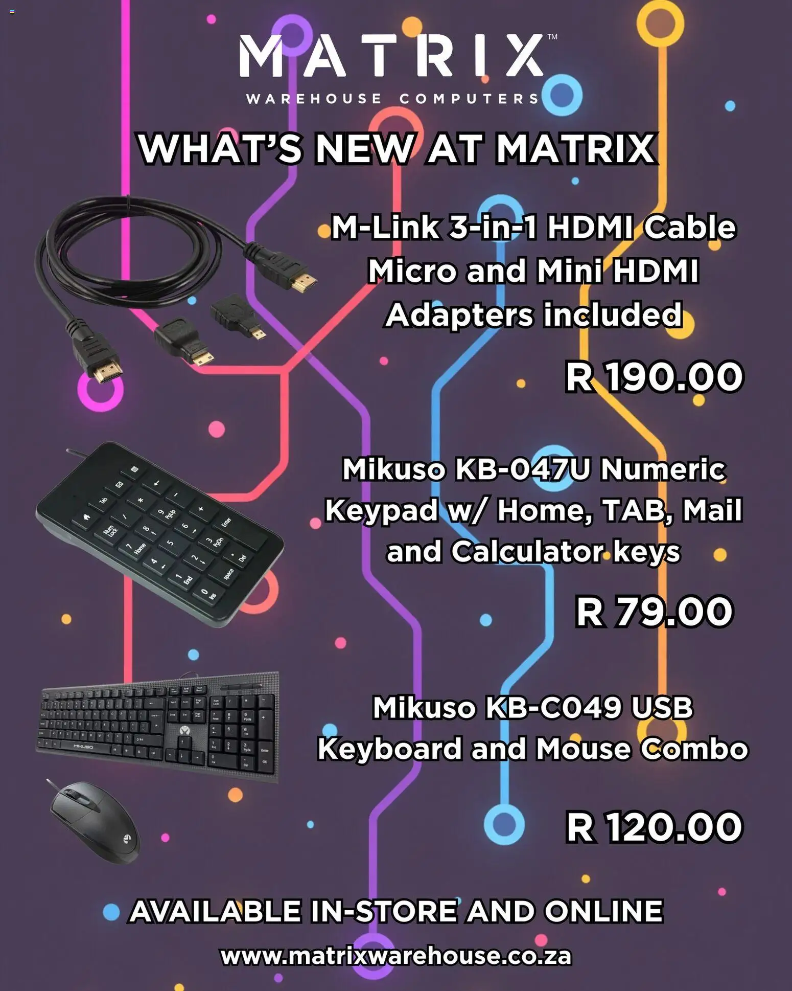 New Matrix Warehouse catalogue – valid from 16.02.2026 | Page: 2 | Products: Mouse, Keyboard, USB, Calculator
