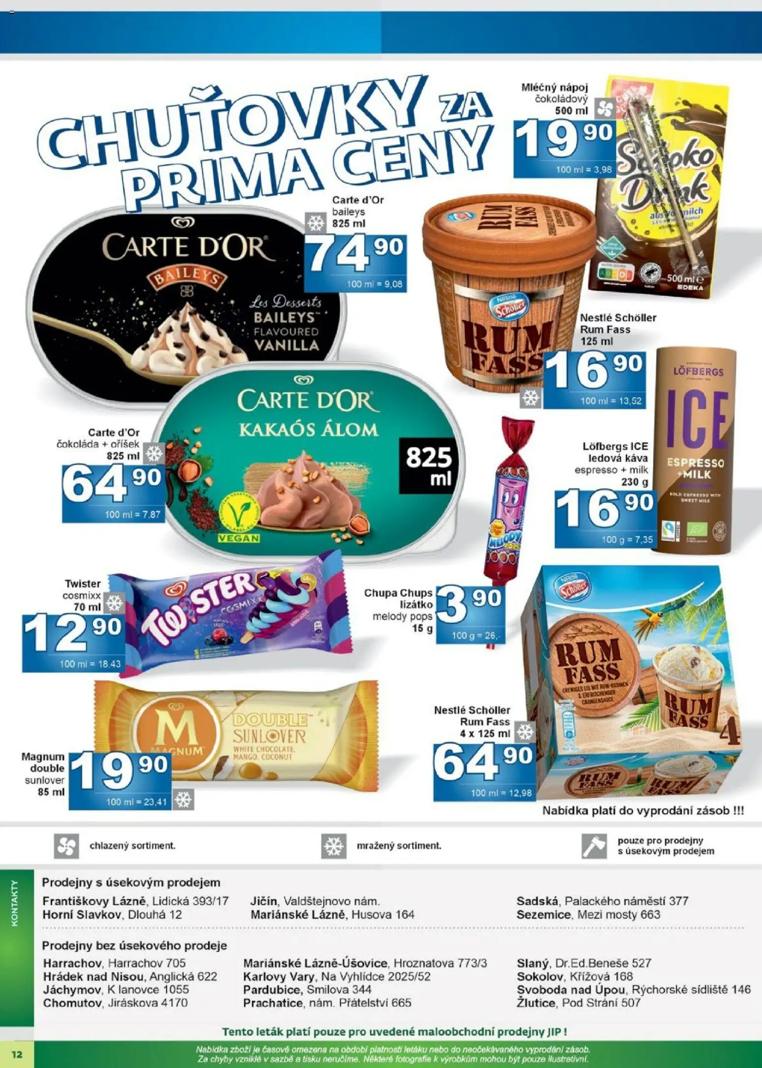 Jip leták od 22.04.2026 | Strana: 12 | Produkty: Ledová káva, Rum, Káva, Magnum