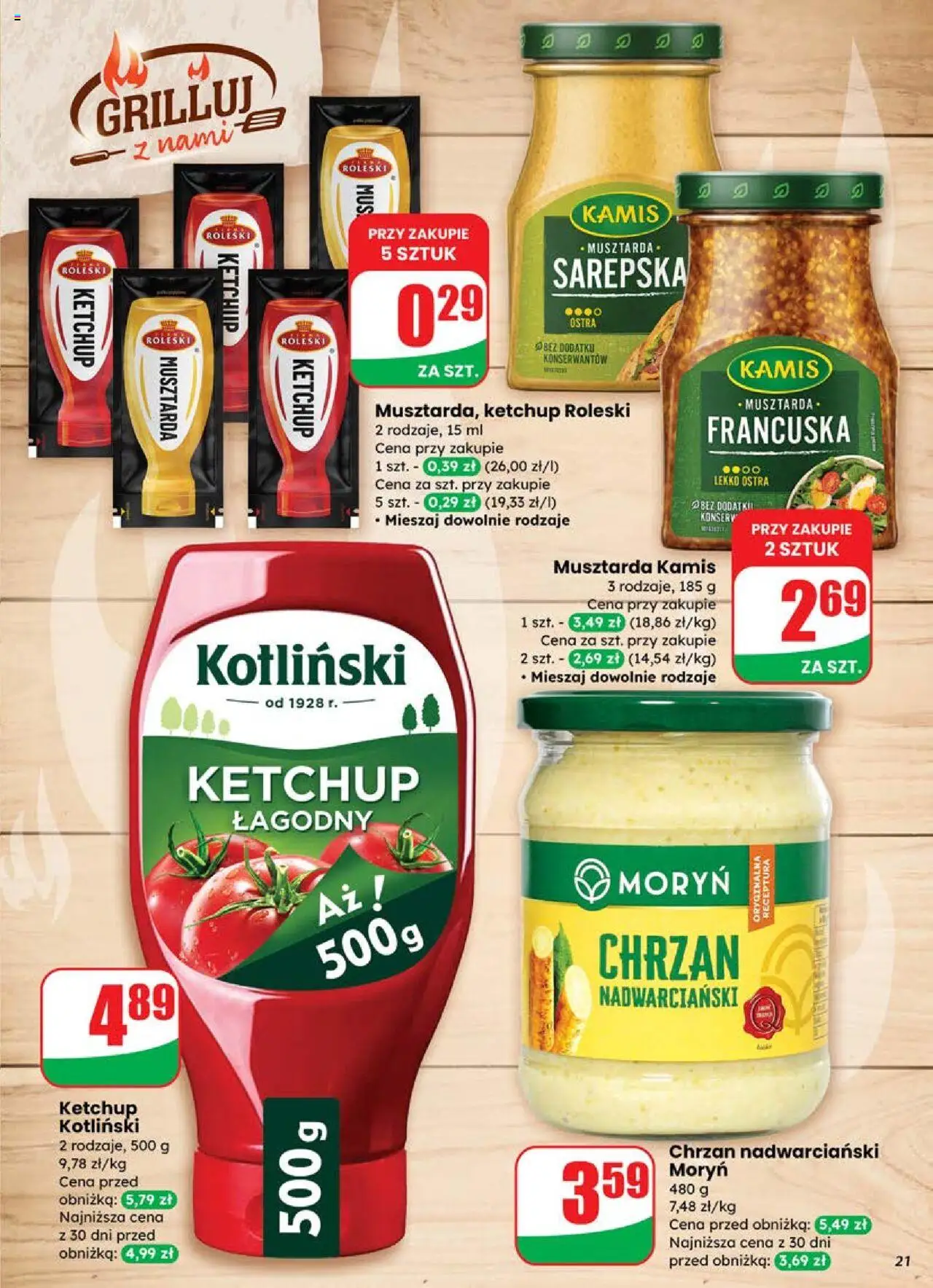 Dino Gazetka od 25.06.2025 | Strona: 21 | Produkty: Ketchup, Musztarda, Chrzan