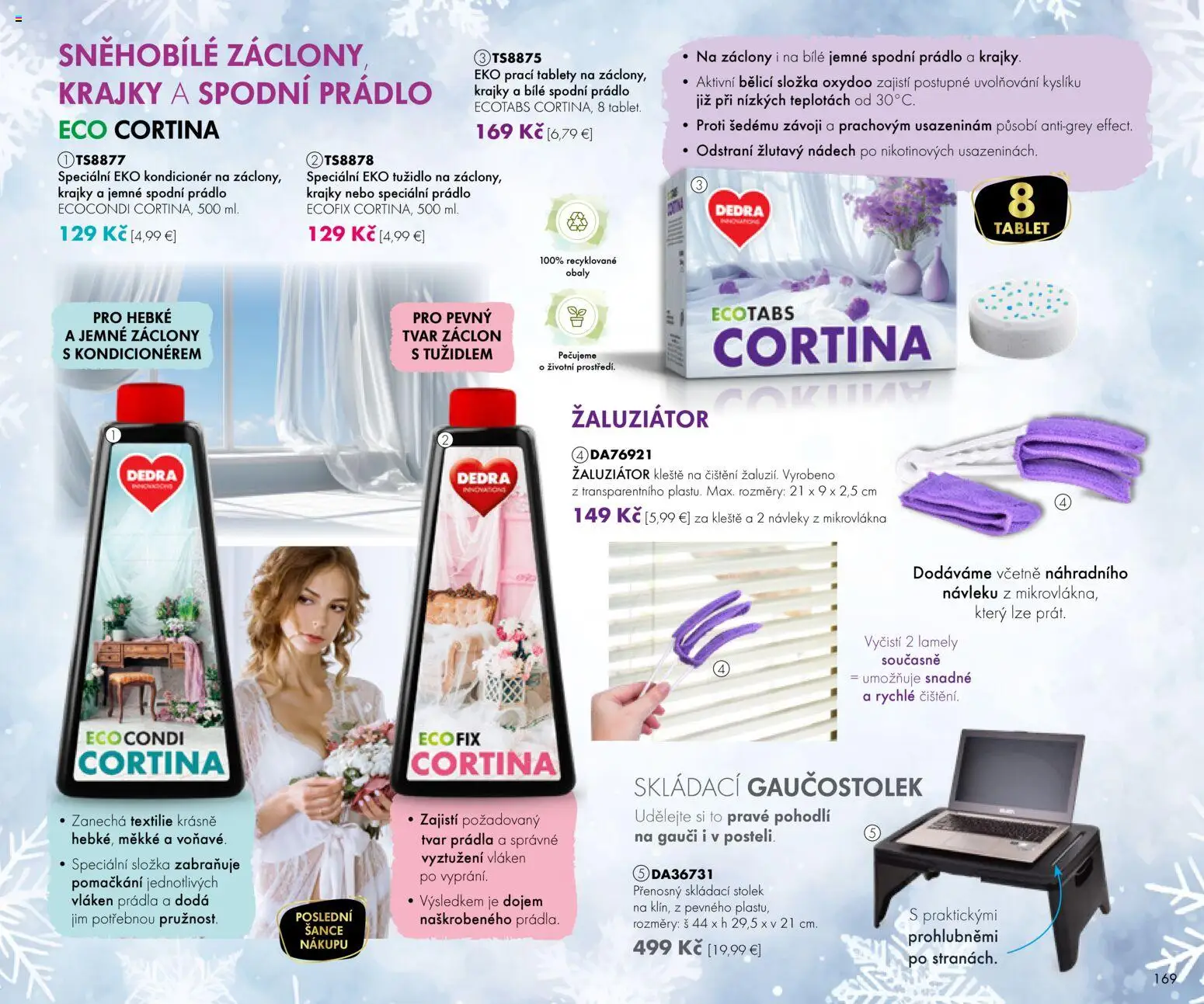 Nové Dedra akcie – leták je platný od 01.11.2025 | Strana: 69 | Produkty: Lamely, Tablet, Záclony