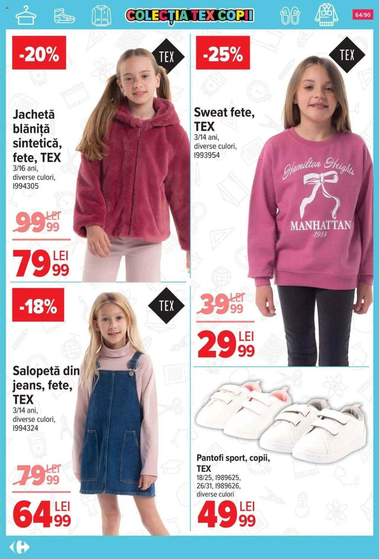Carrefour catalog - Începe școala – valabil de la 13.08.2025 | Pagină: 65 | Produse: Jachetă, Pantofi, Salopetă