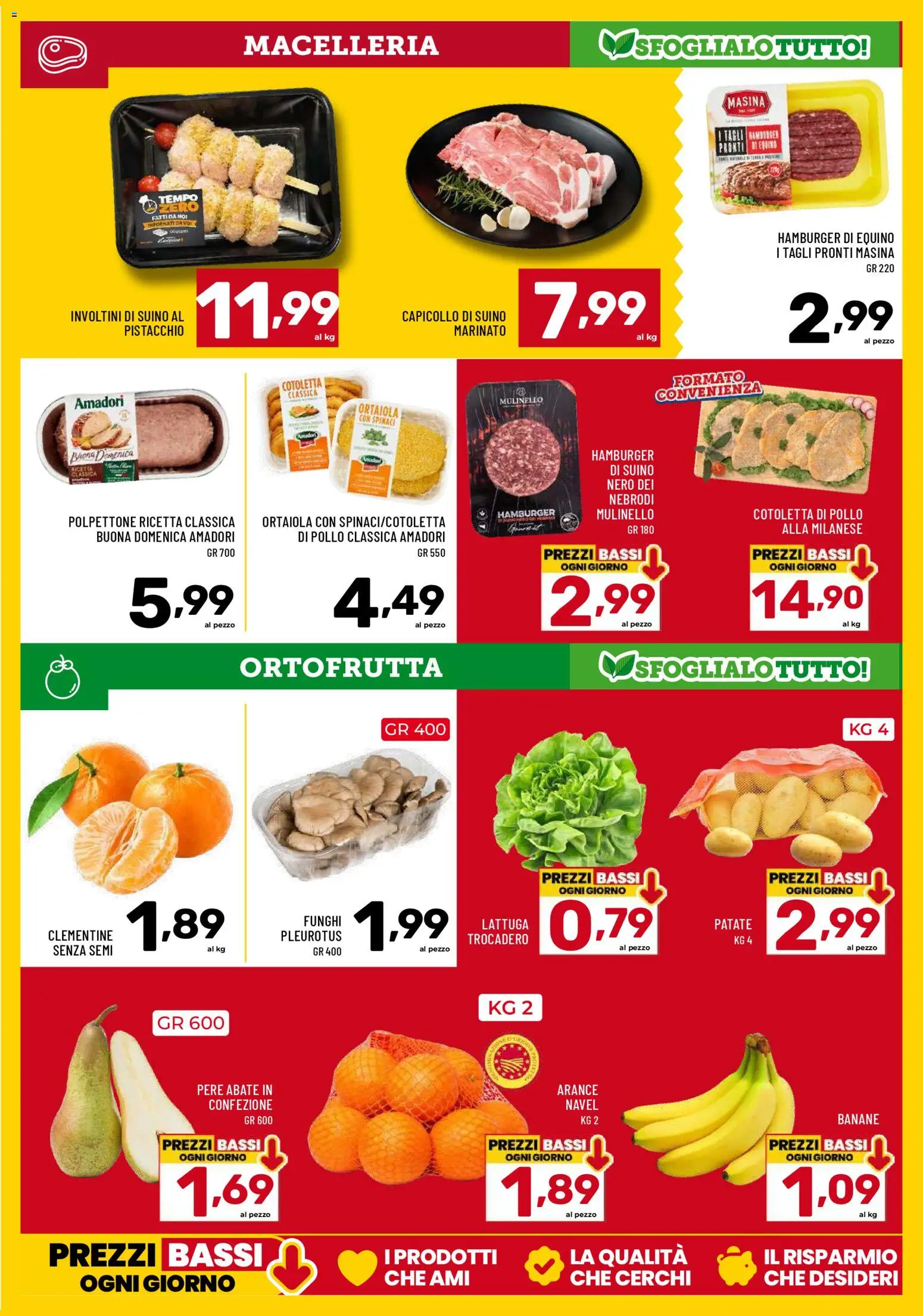 Volantino Il Centesimo del 02.01.2026 | Pagina: 5 | Prodotti: Pollo, Banane, Lattuga, Hamburger