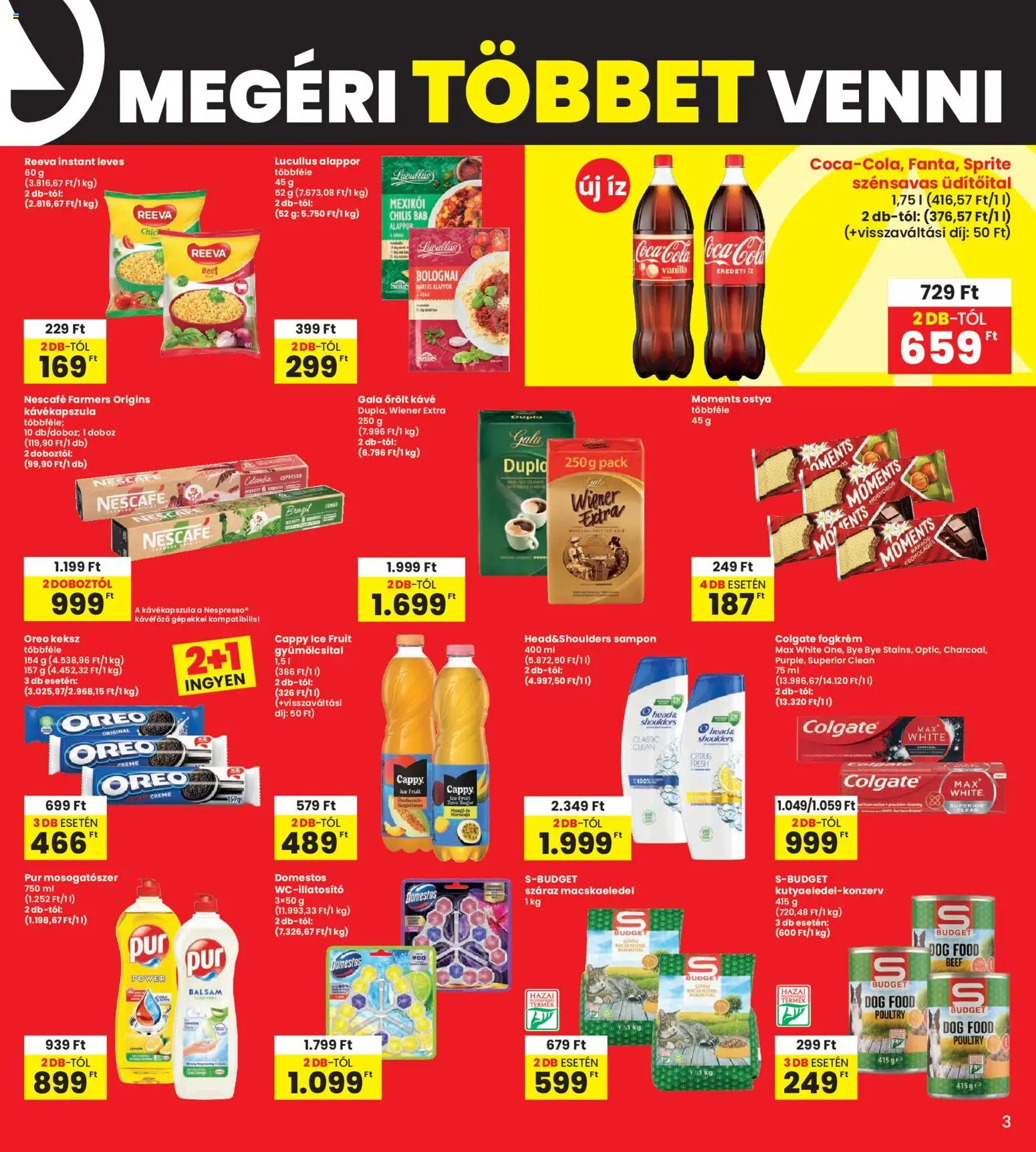 Interspar akciós ujság - amely érvényes a következő dátumtól: 20.11.2025 | Oldal: 3 | Termékek: Nescafé, Macskaeledel, Doboz, Mangó