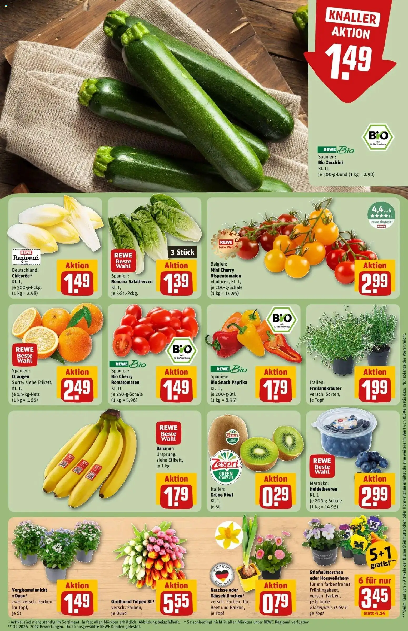 Rewe Prospekt Köln / Rodenkirchen	 – gültig ab 15.03.2026 | Seite: 9 | Produkte: Orangen, Heidelbeeren, Paprika, Zucchini