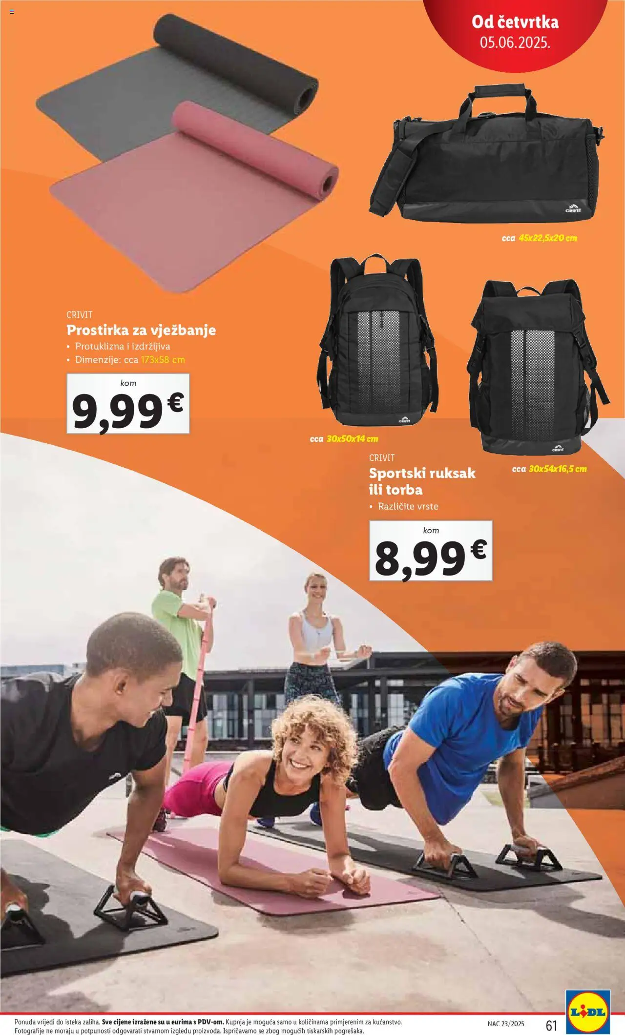 Lidl katalog | vrijedi od 02.06.2025 | Stranica: 61 | Proizvodi: Ruksak, Torba
