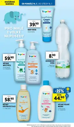 Lidl leták od 14.07.2025 | Strana: 28 | Produkty: Tělové mléko, Kojenecká voda, Olej, Panthenol