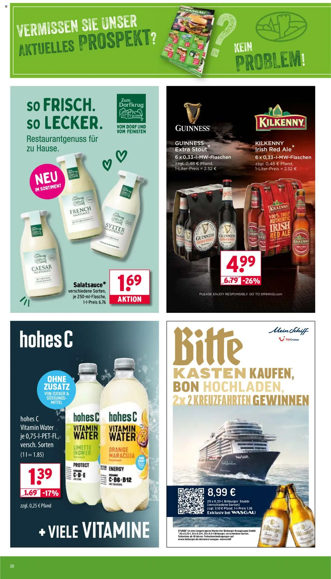 Wasgau Prospekt 	 - gültig ab dem 25.08.2025 | Seite: 20 | Produkte: Energy, Zucker, Limette, Hohes c