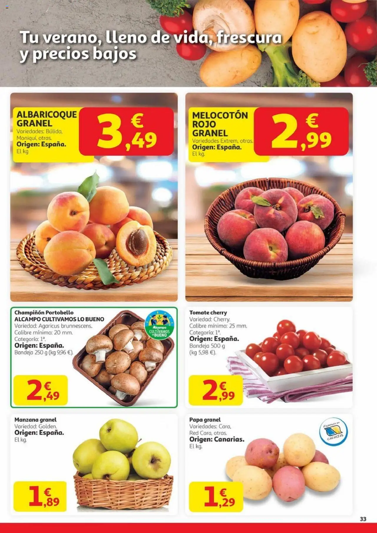 Alcampo - Canarias │ válido desde el 14.08.2025 | Página: 33 | Productos: Manzana, Αποφλοιωτής σκόρδου, Bandeja