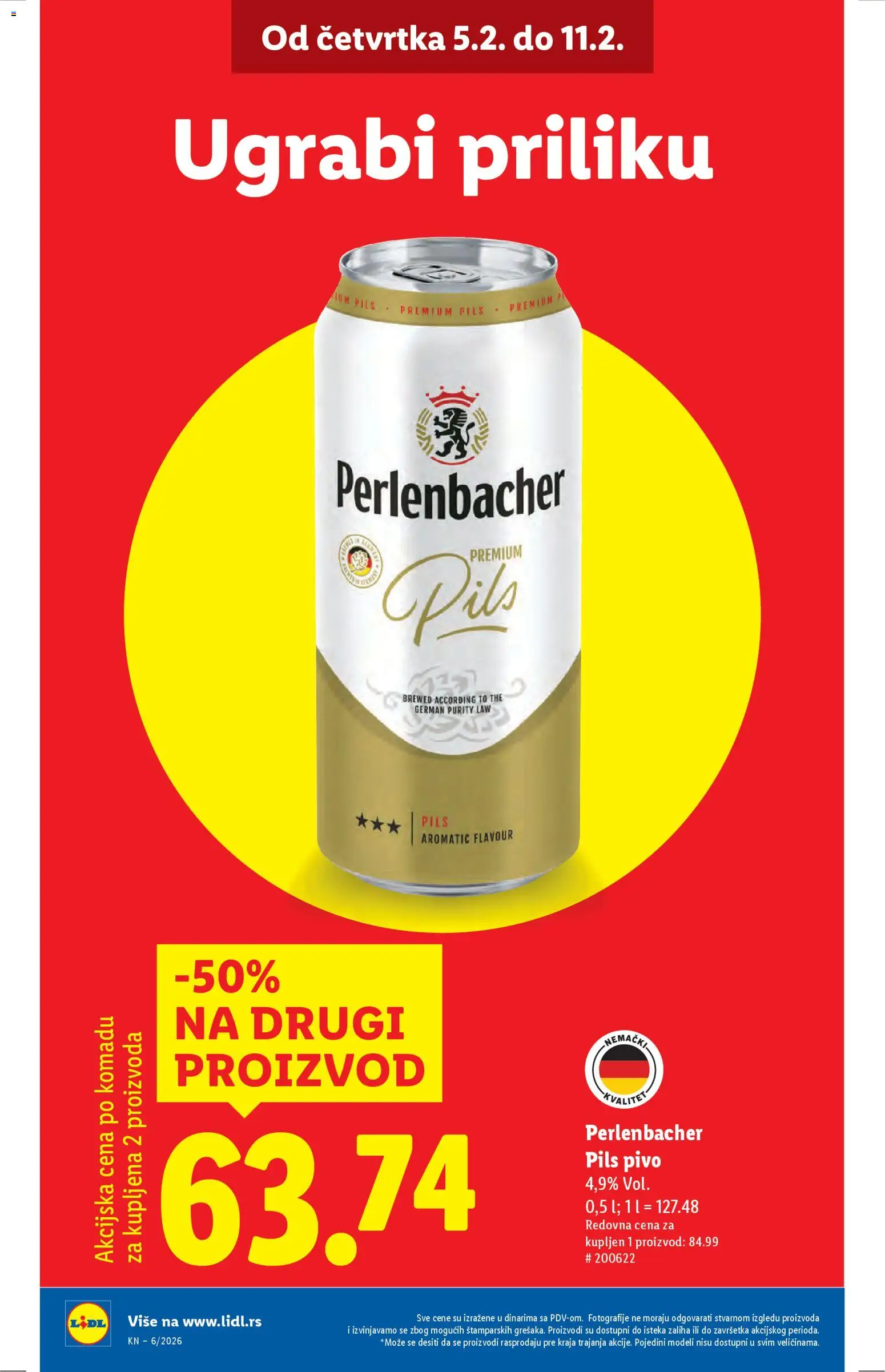 Lidl katalog - važi od 05.02.2026 | Strana: 6 | Proizvode: Pivo