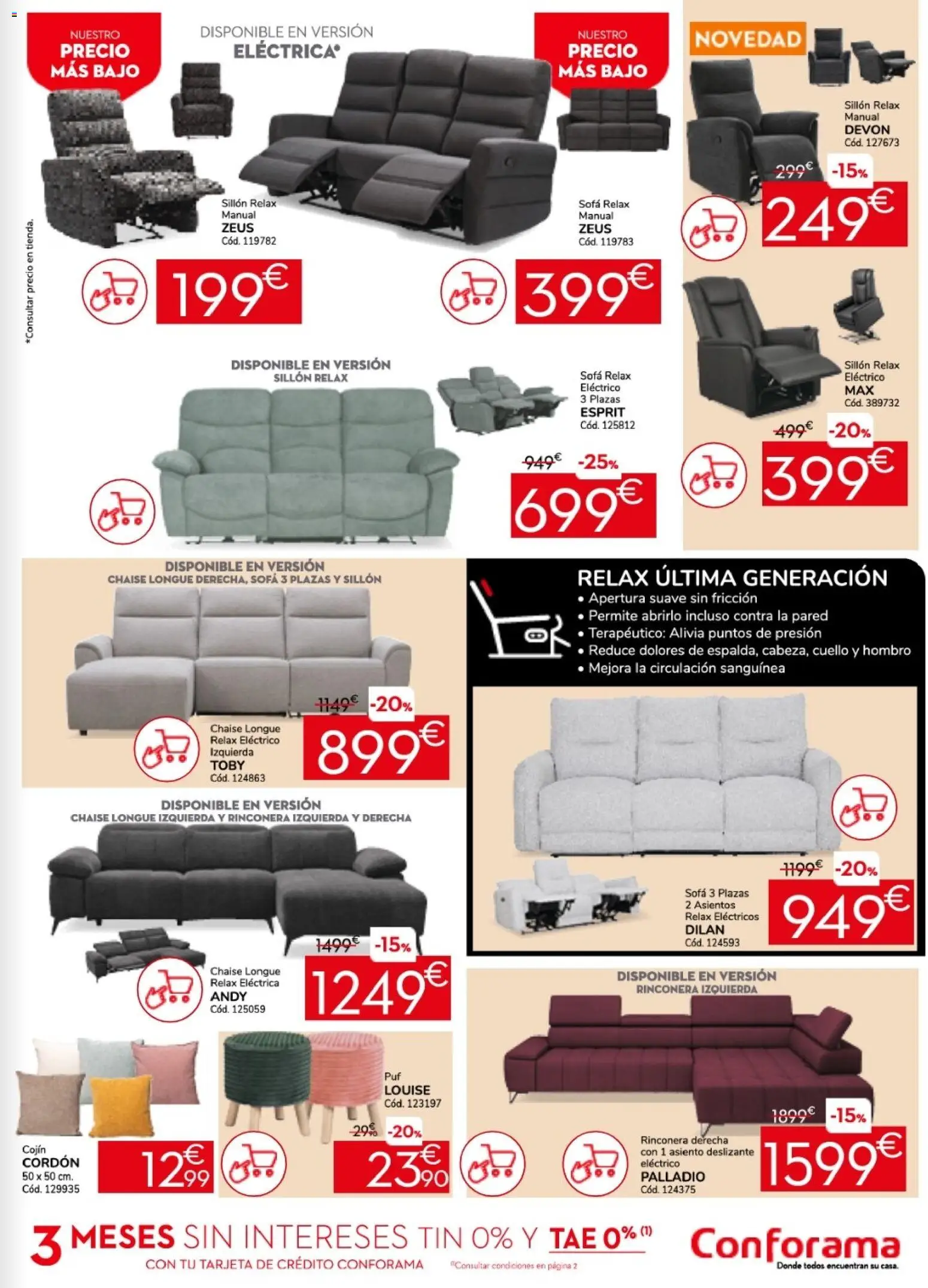 Conforama folleto │ válido desde el 26.02.2026 | Página: 5 | Productos: Cojín, Sofá, Sillón