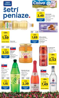 Tesco leták platný od 05.11.2025 | Strana: 8 | Produkty: Olej, Tuniak, Med, Vinea