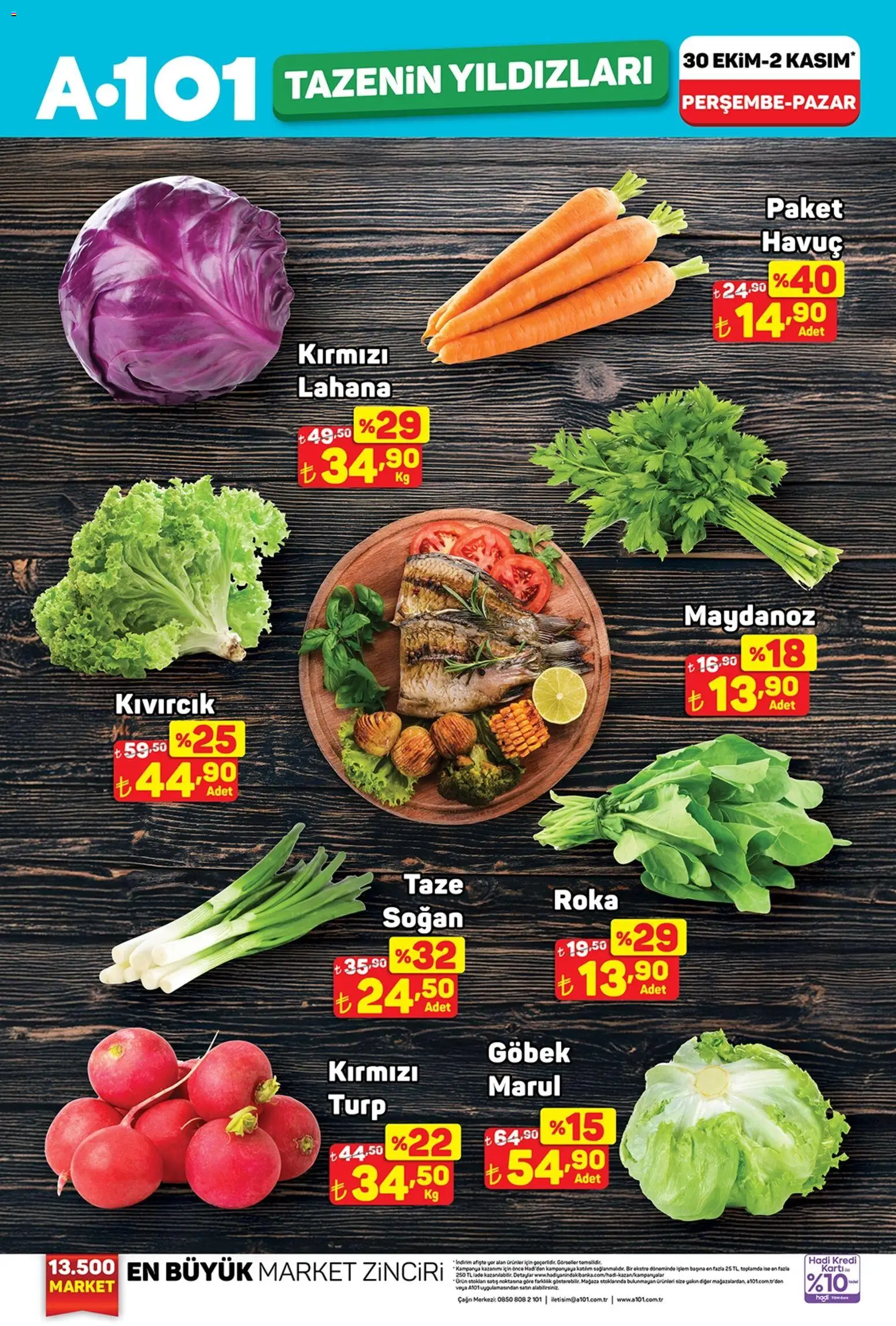 A101 Tazenin Yıldızları - 30.10.2025 tarihinden itibaren geçerlidir | Sayfa: 2 | Ürünler: Taze soğan, Soğan, Marul, Maydanoz