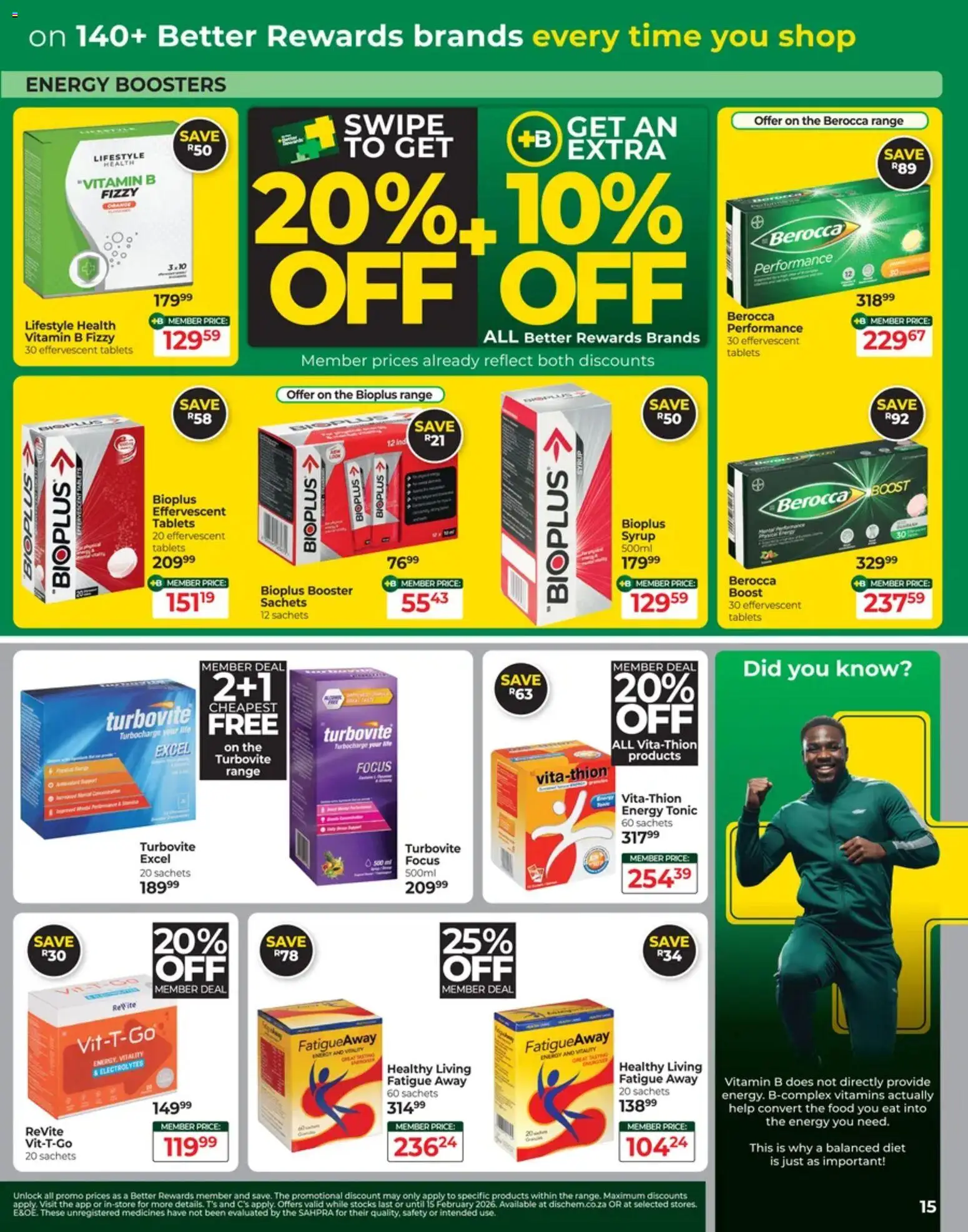 New Dis-Chem catalogue – valid from 13.01.2026 | Page: 15 | Products: Tonic, Vitamins, Syrup