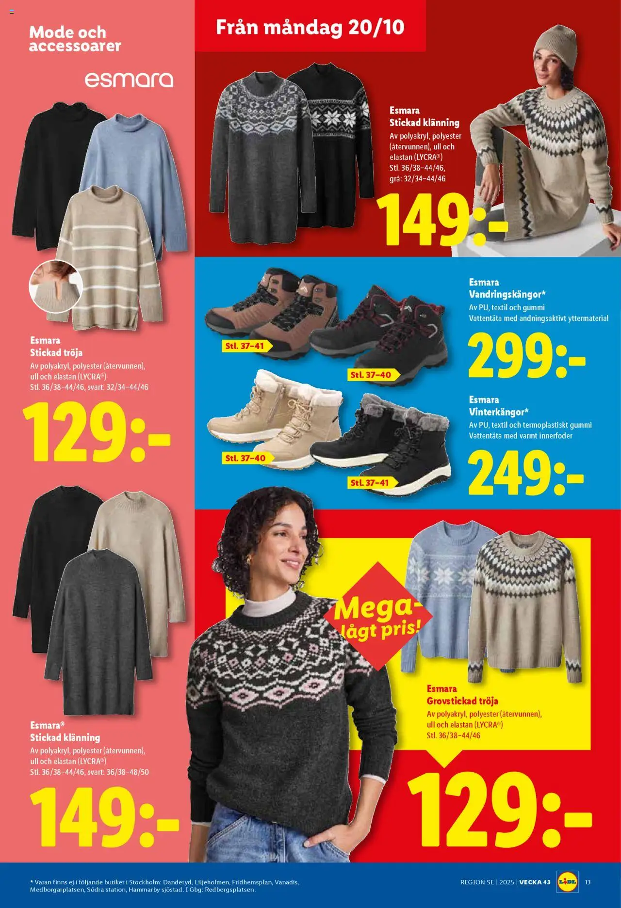 Lidl reklamblad aktuell från 20.10.2025 | Sida: 15 | Produkter: Stickad tröja, Tröja, Klänning