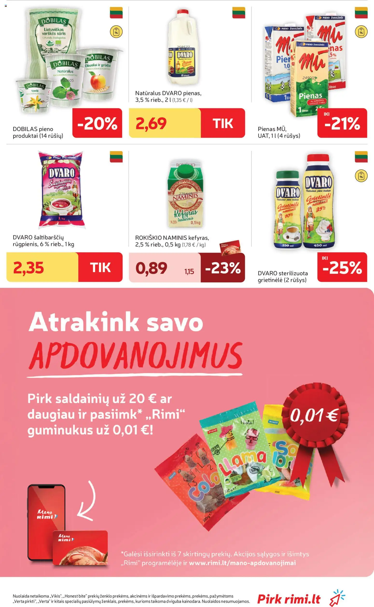 Rimi akcijos nuo 18.11.2025 | Puslapis: 21 | Prekių: Varškės sūris, Jogurtas, Sūris, Obuoliai