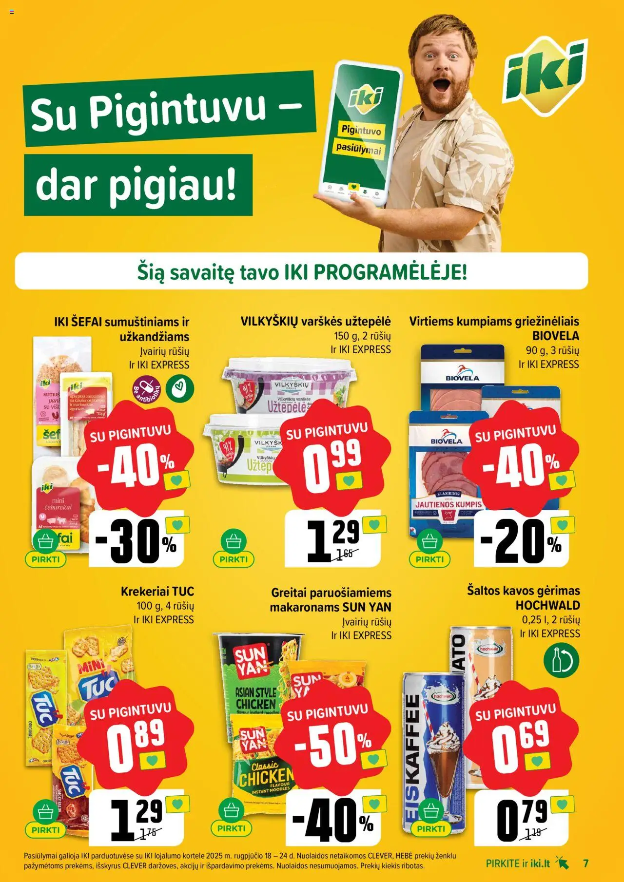 IKI leidinys│galioja nuo 18.08.2025 | Puslapis: 7 | Prekių: Užtepėlė, Kiaulienos, Jautienos, Kumpis