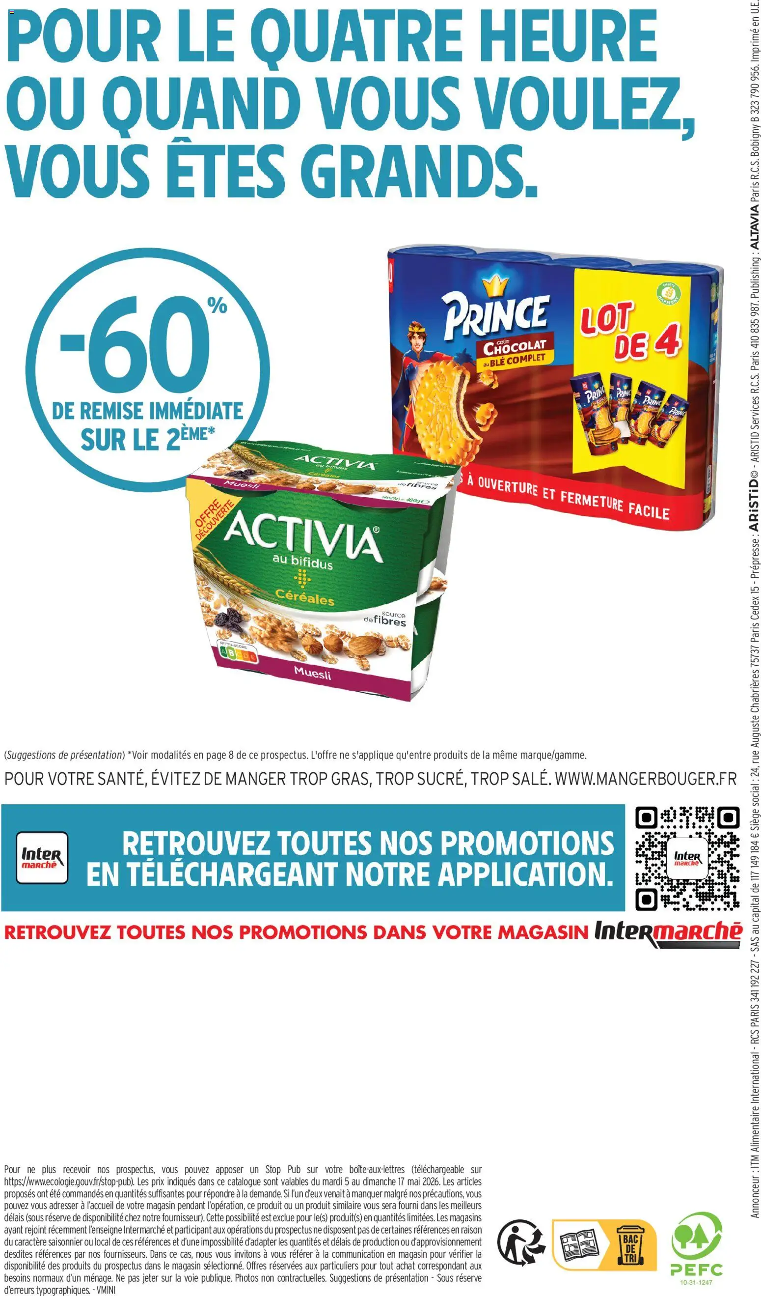 {H1} | Page: 12 | Produits: Chocolat, Prince chocolat, Céréales, Biscuits