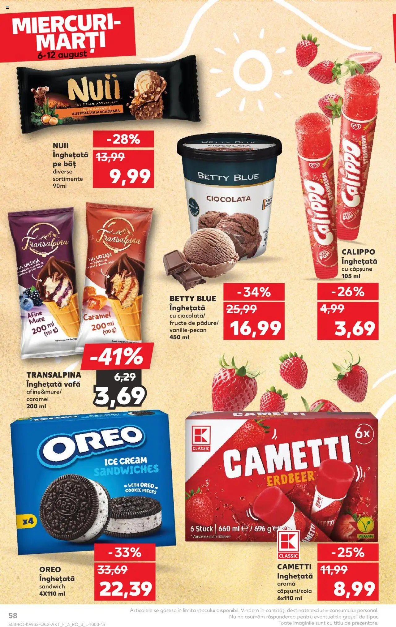 Catalog Kaufland - Tulcea – valabil de la 06.08.2025 | Pagină: 58 | Produse: Afine, Ciocolată, Înghețată, Fructe