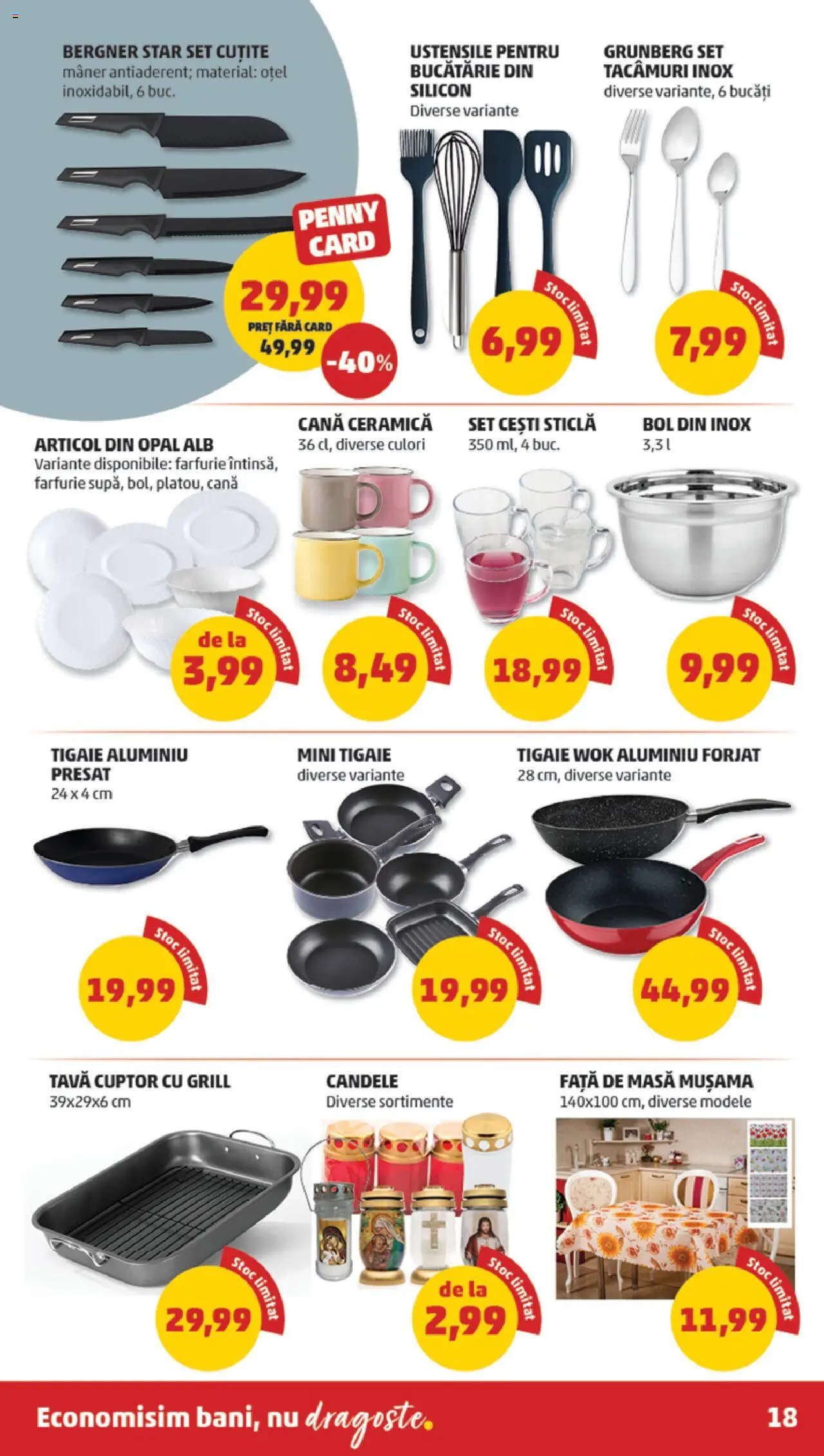 Noul catalog PENNY – valabil de la 08.10.2025 | Pagină: 18 | Produse: Cuptor, Față de masă, Bol, Mâner