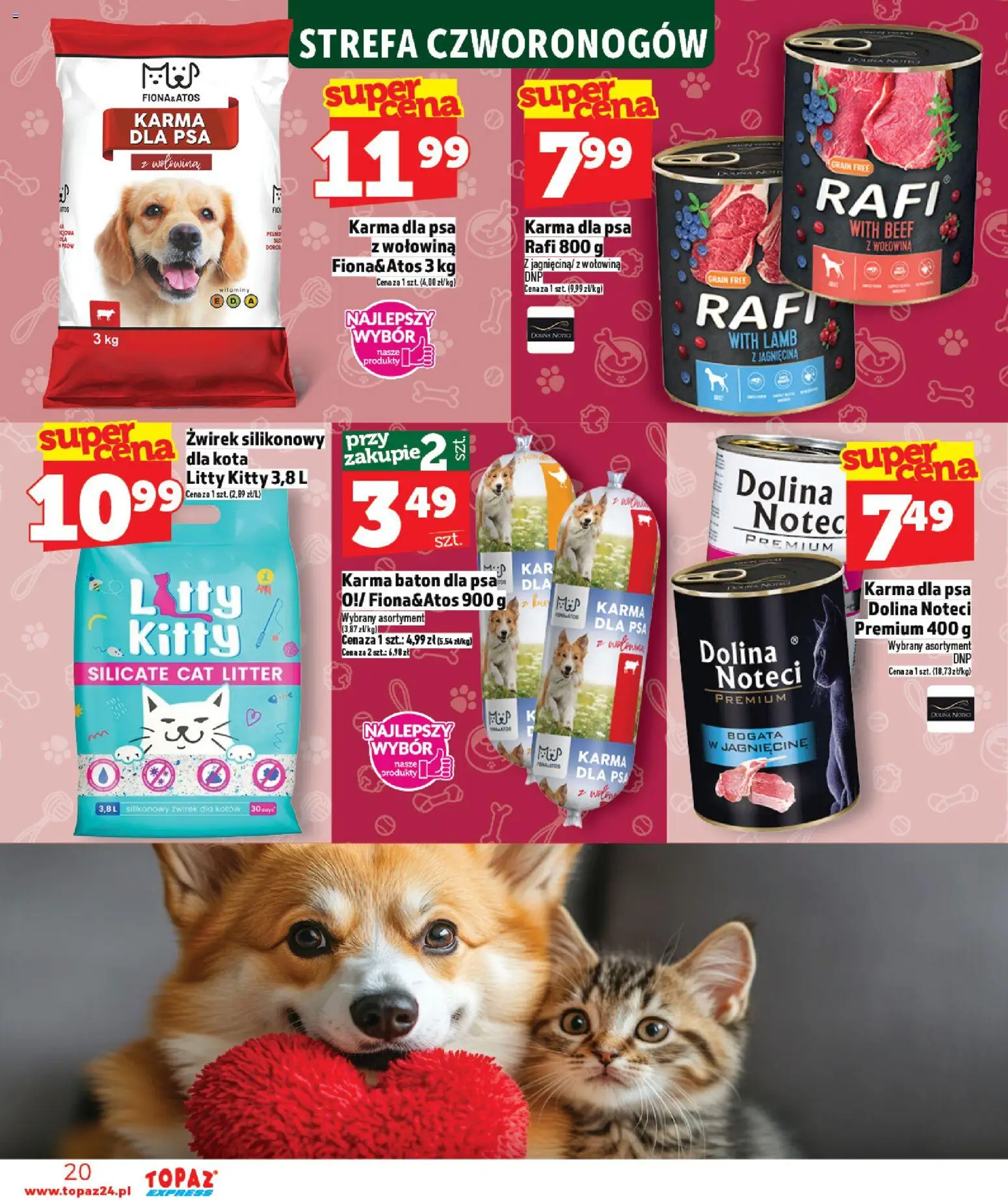 Topaz Gazetka - Express od 26.02.2026 | Strona: 20 | Produkty: Jagnięcina, Baton, Karma dla psa, Wołowina