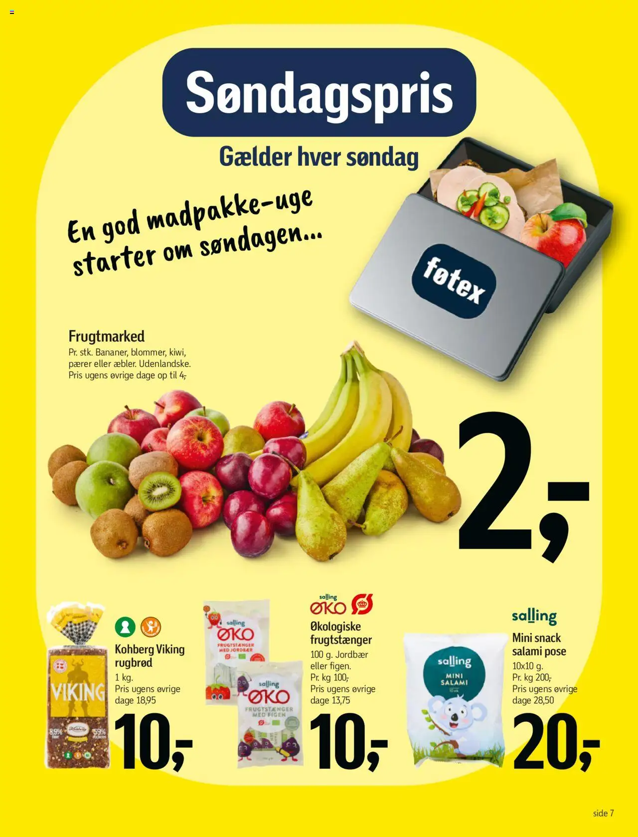 Føtex tilbudsavis – gyldig fra 10.10.2025 | Side: 8 | Produkter: Salami, Jordbær, Rugbrød, Pærer