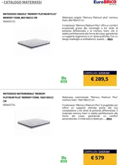 Anteprima del volantino Eurobrico Materassi catalogo valido a partire dal 23.07.2025 | Pagina: 9 | Prodotti: Materasso matrimoniale, Materasso
