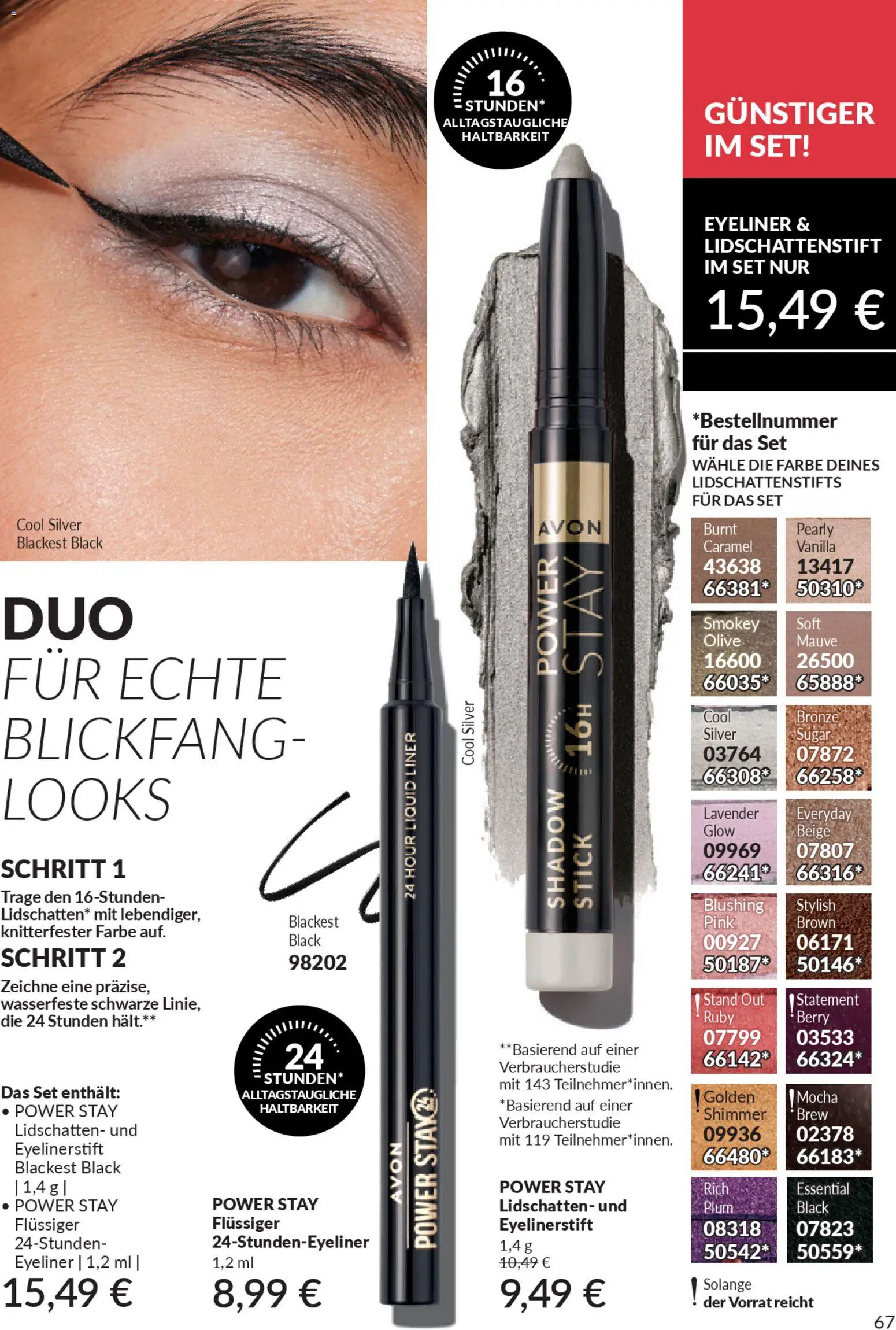 AVON Katalog März 2026 – gültig ab 01.03.2026 | Seite: 69 | Produkte: Lidschatten, Eyeliner
