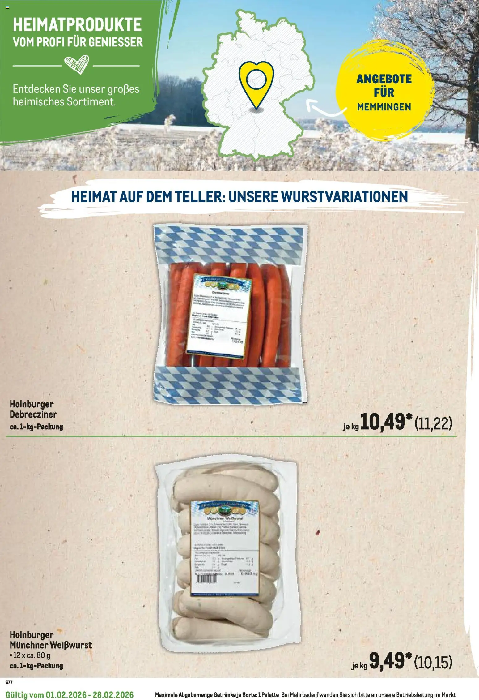 Metro Regionaler Flyer – gültig ab 01.02.2026 | Seite: 68 | Produkte: Weißwurst