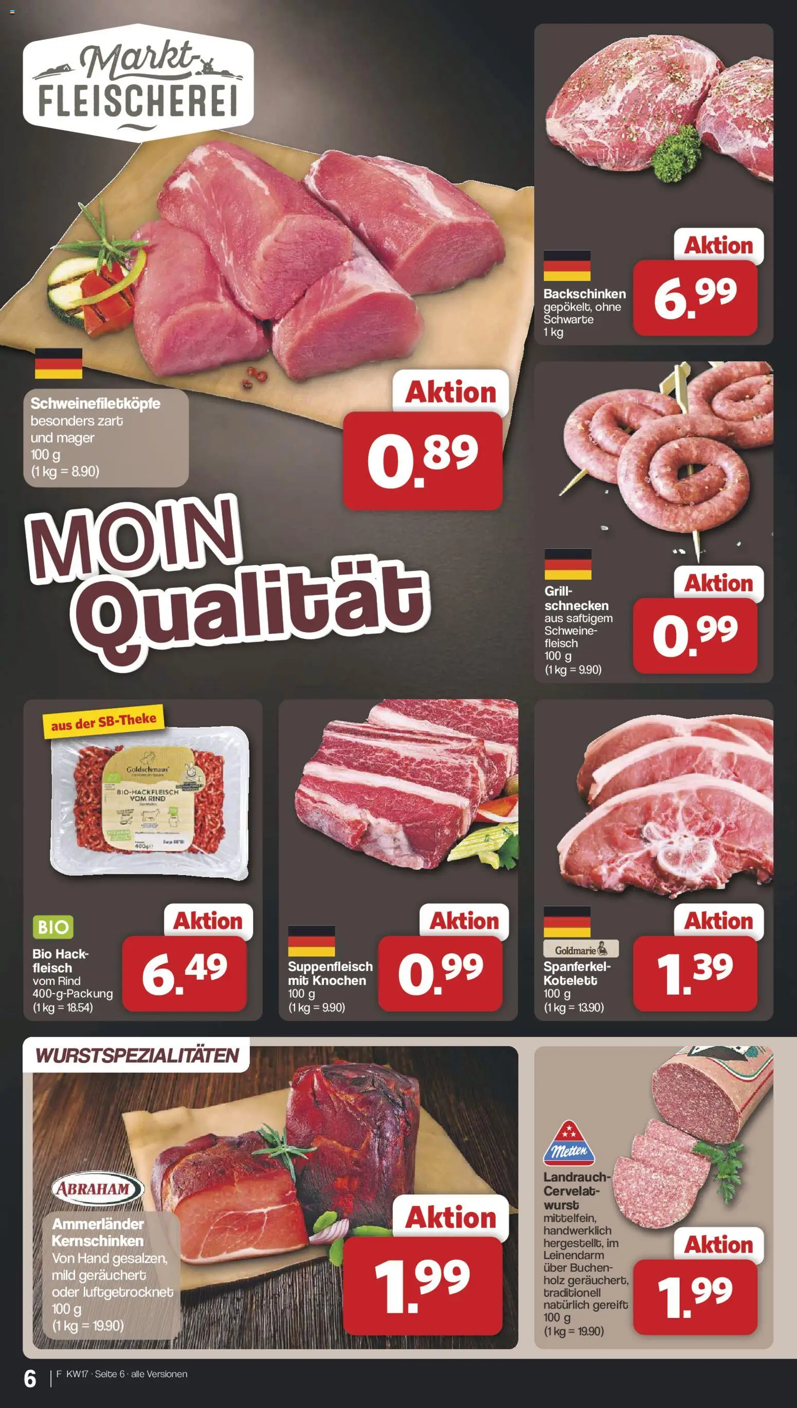 Famila Nordwest Prospekt 	 – gültig ab 20.04.2026 | Seite: 6 | Produkte: Grill, Suppenfleisch, Wurst, Fleisch