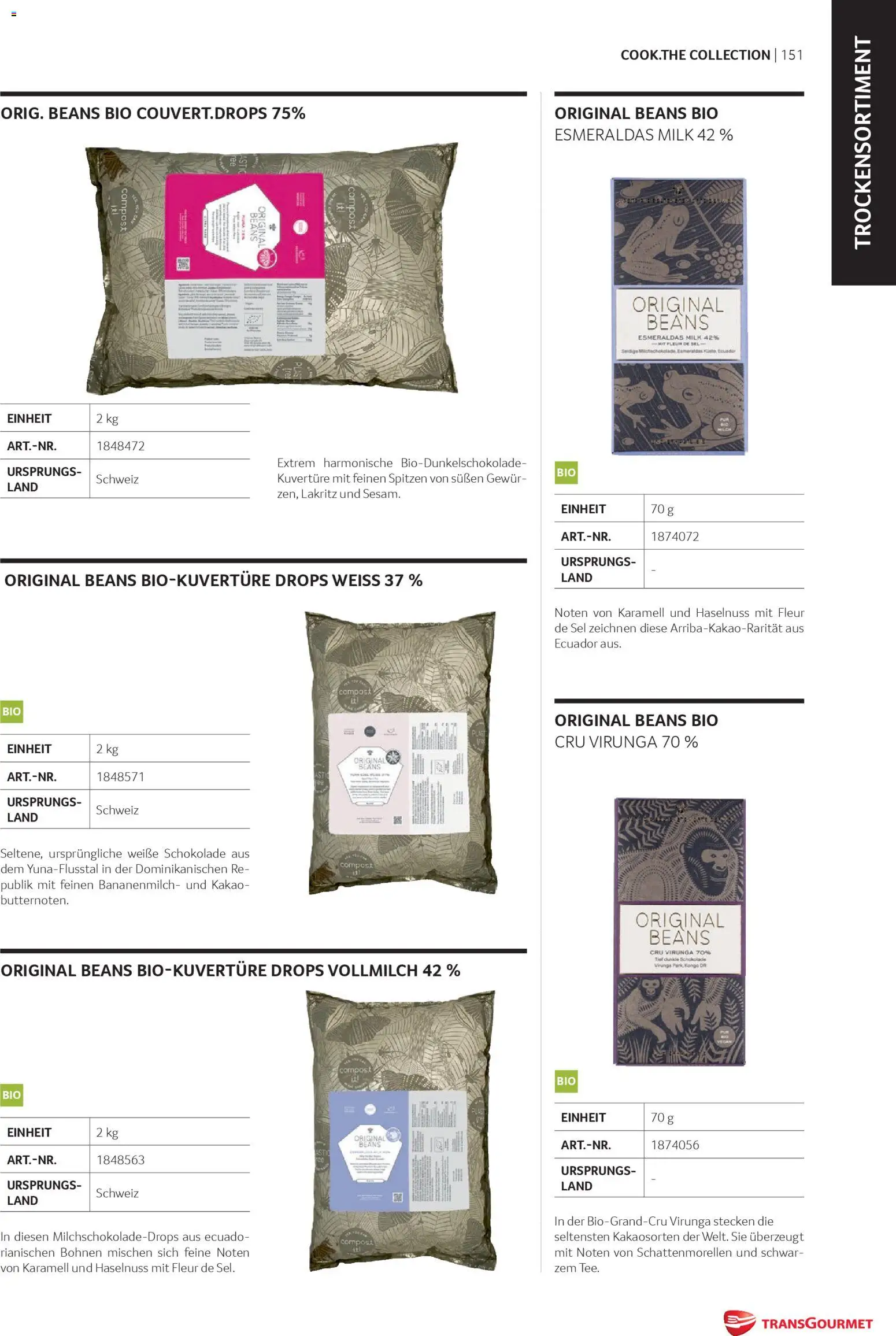 Transgourmet Cook Look-Book gültig ab 08.04.2026 | Seite: 151 | Produkte: Schokolade