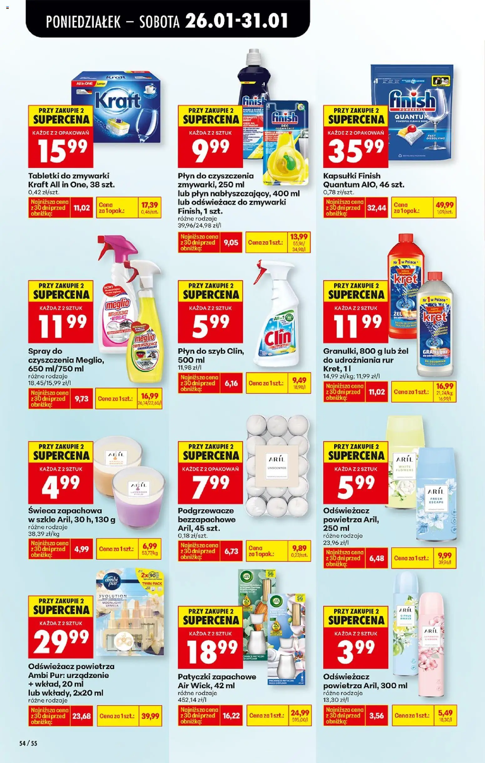 Biedronka gazetka od 26.01.2026 | Strona: 62 | Produkty: Meglio, Odświeżacz, Odświeżacz powietrza, Finish