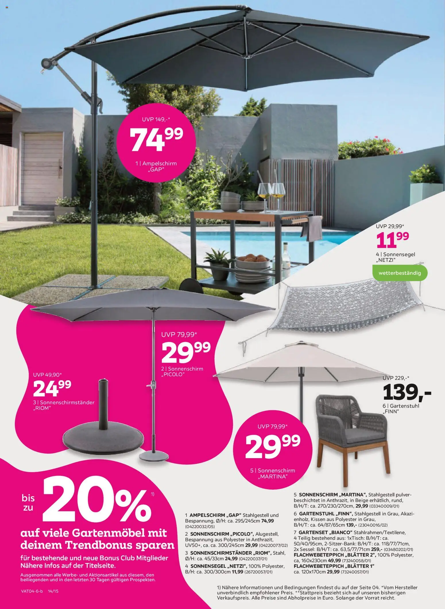 Mömax Prospekt aktuell gültig ab 30.03.2026 | Seite: 14 | Produkte: Kissen, Sessel, Gartenmöbel